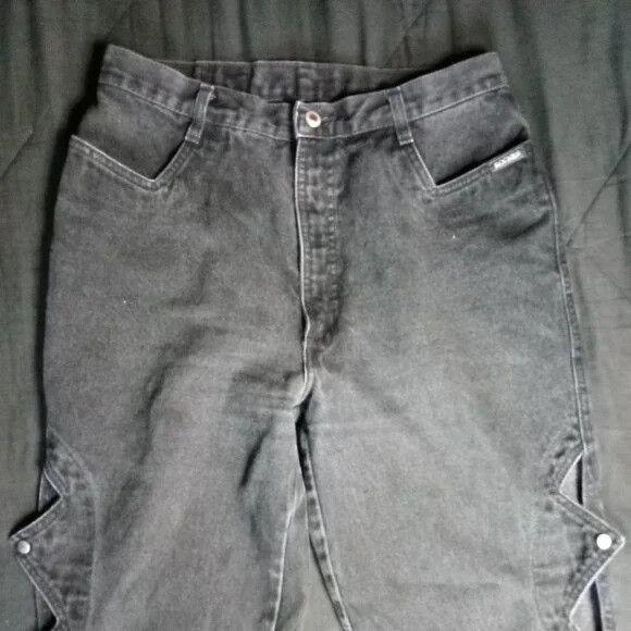 Other Vintage Rockies Denim Jeans High Rise Bareback Black 33/15 Size 33" - 4 Thumbnail