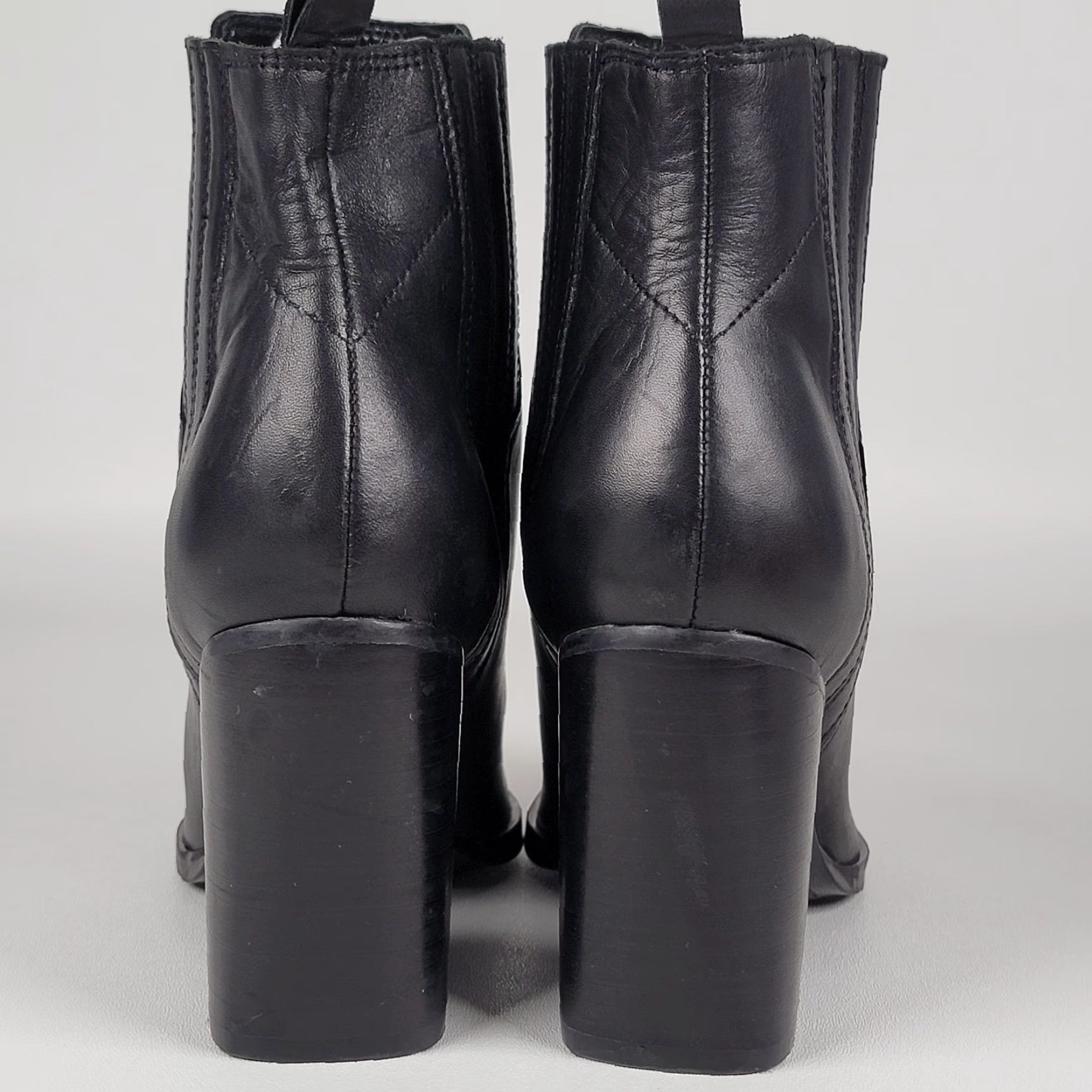 Marc Fisher Marc Fisher LTD OSHAY Black Leather Pointed Toe Bootie Women's Size 8M Size US 8 / IT 38 - 7 Thumbnail