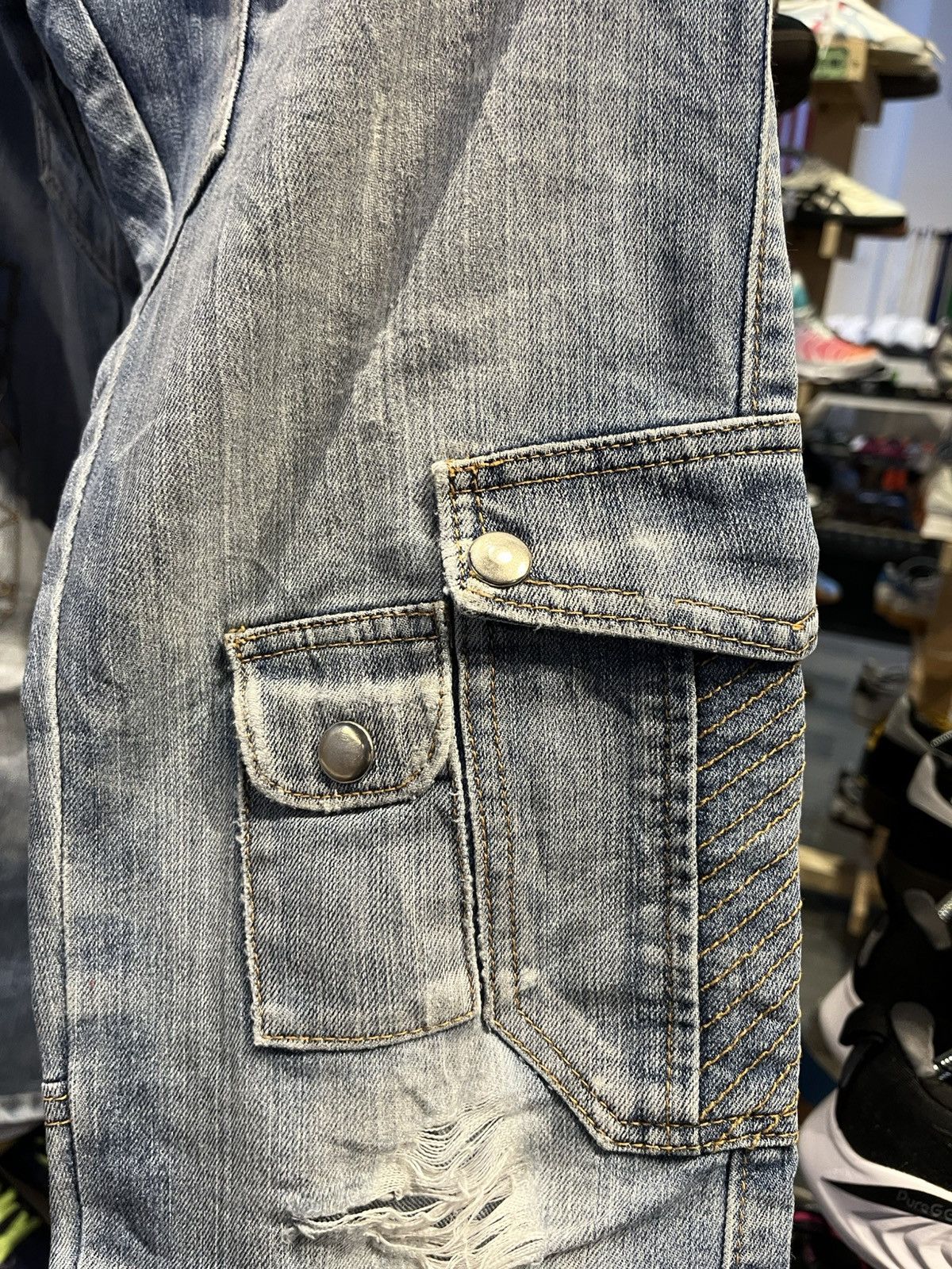Japanese Brand × Vintage Vintage Jeans De Art Distressed Multi Pocket Size US 31 - 12 Thumbnail