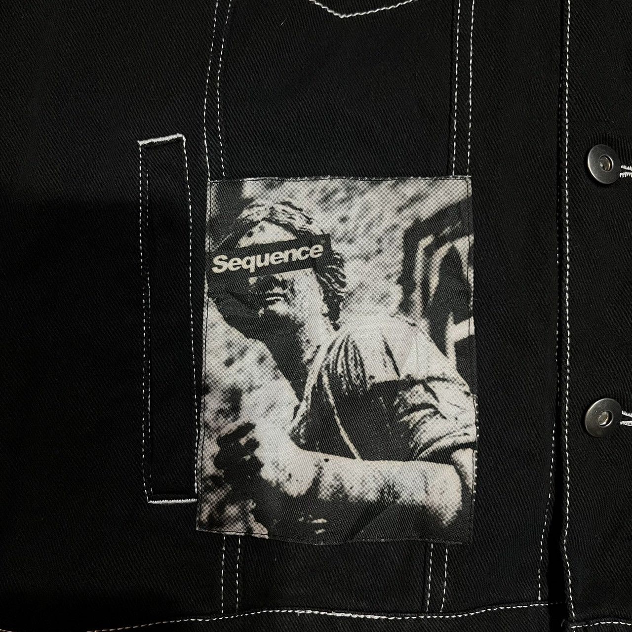 Japanese Brand sequence by b one soul black denim jacket Size US M / EU 48-50 / 2 - 7 Thumbnail