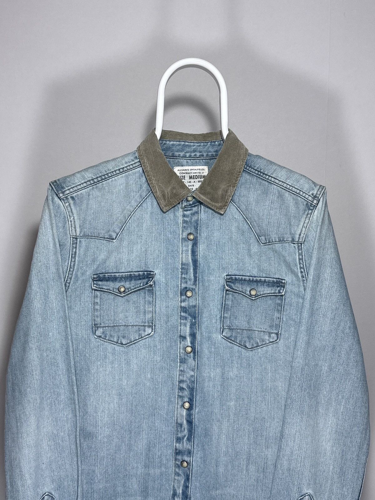 Allsaints AllSaints Spitalfields Reed Shirt Denim Size US M / EU 48-50 / 2 - 2 Thumbnail