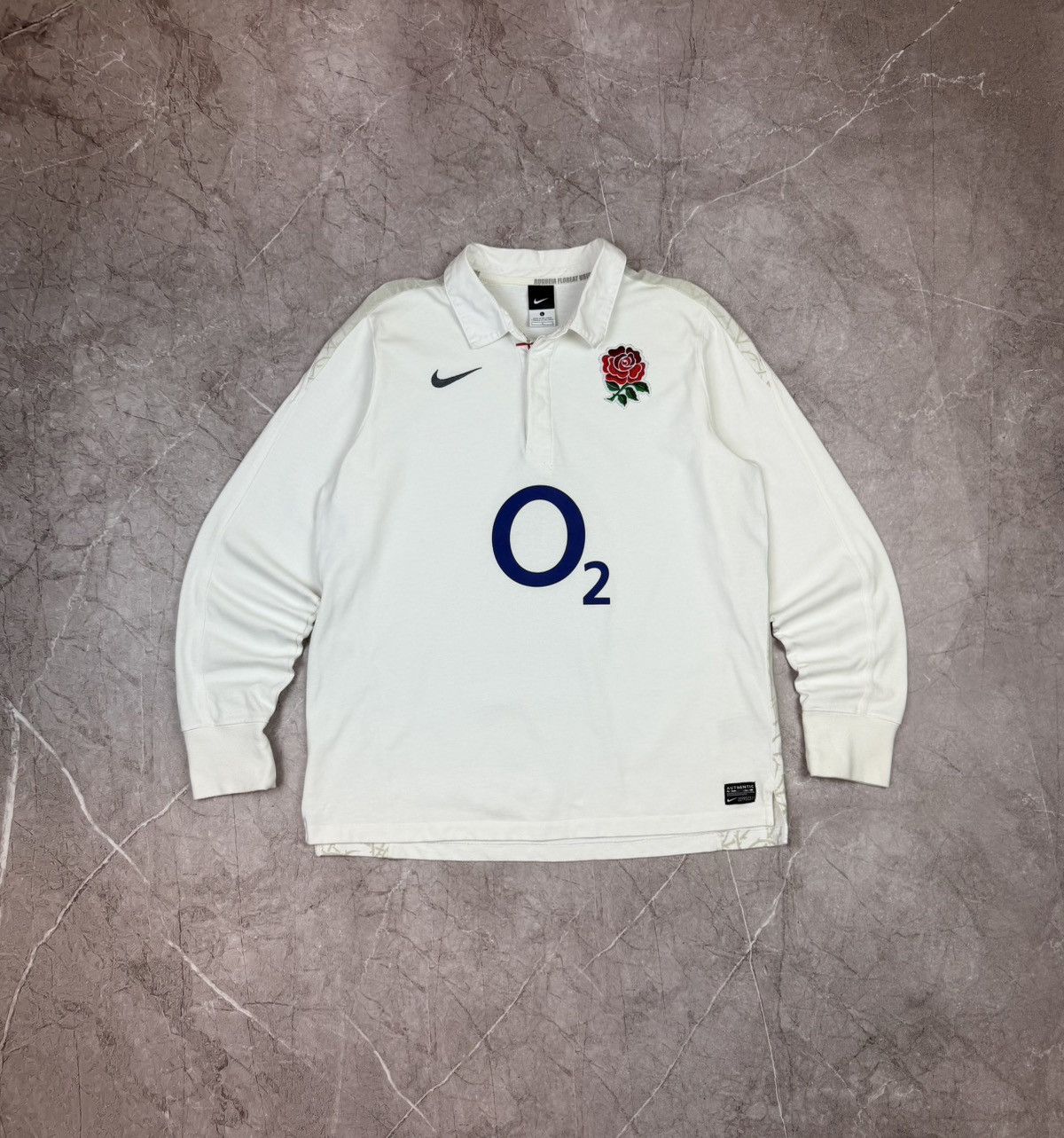 Nike VINTAGE NIKE MEN'S RUGBY ENGLAND LONG SLEEVE HOME SHIRT JERS Size US L / EU 52-54 / 3 - 1 Thumbnail