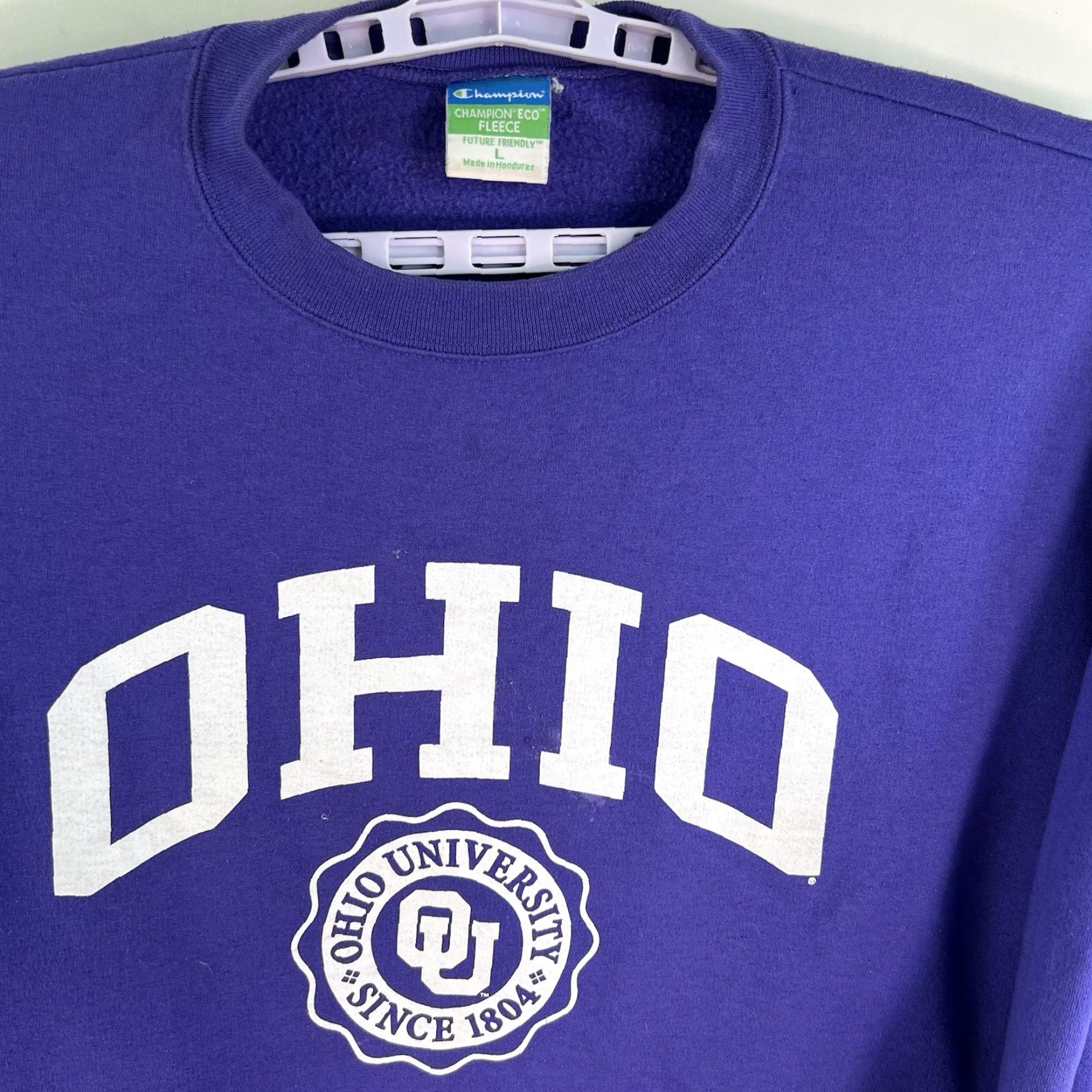 Champion Vintage Ohio State University Sweatshirt Adult Size L Purple Champion ECO Fleece Size US L / EU 52-54 / 3 - 4 Thumbnail