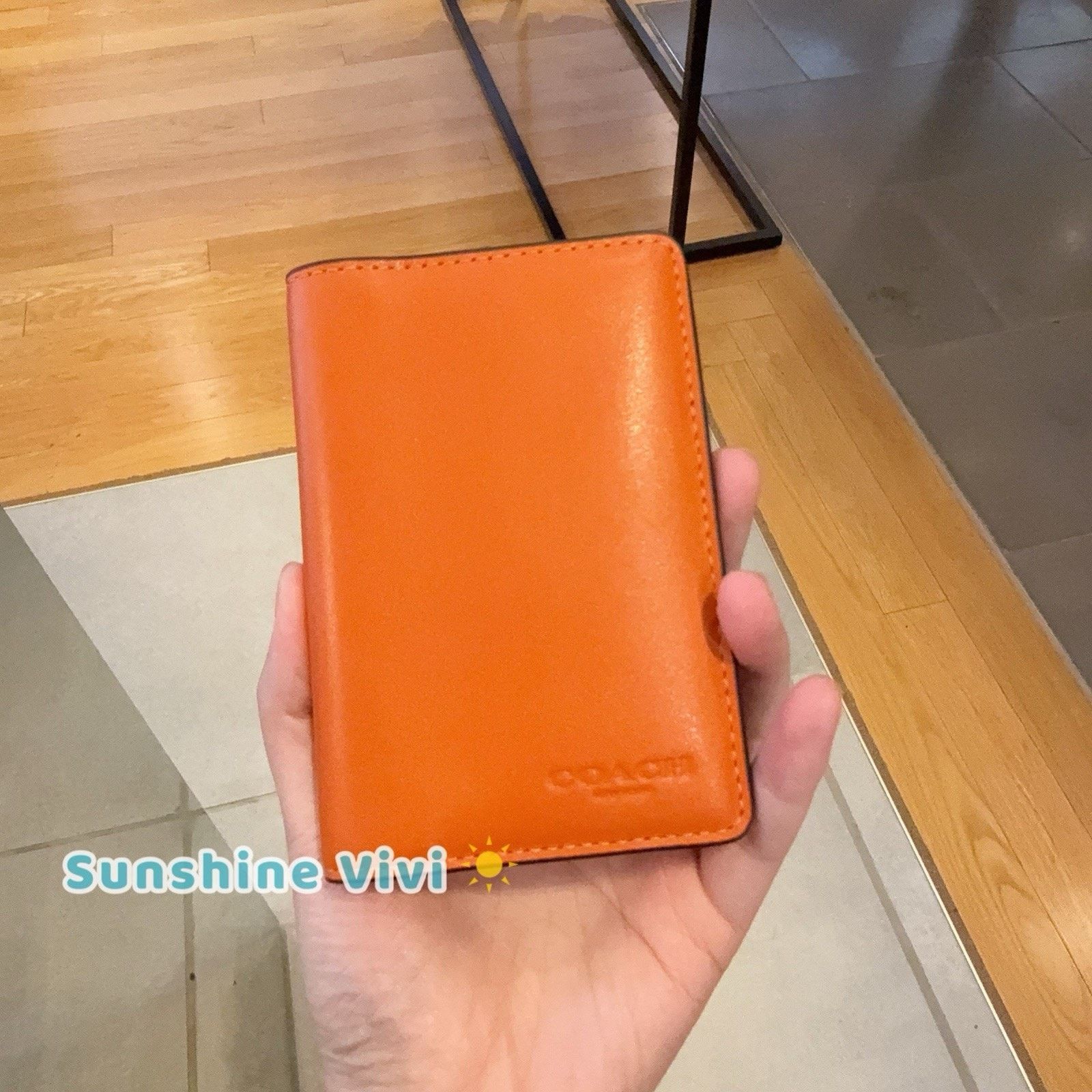 Coach NWT Coach CJ728 Id License Credit Card Wallet Leather Orange Size ONE SIZE - 1 Thumbnail