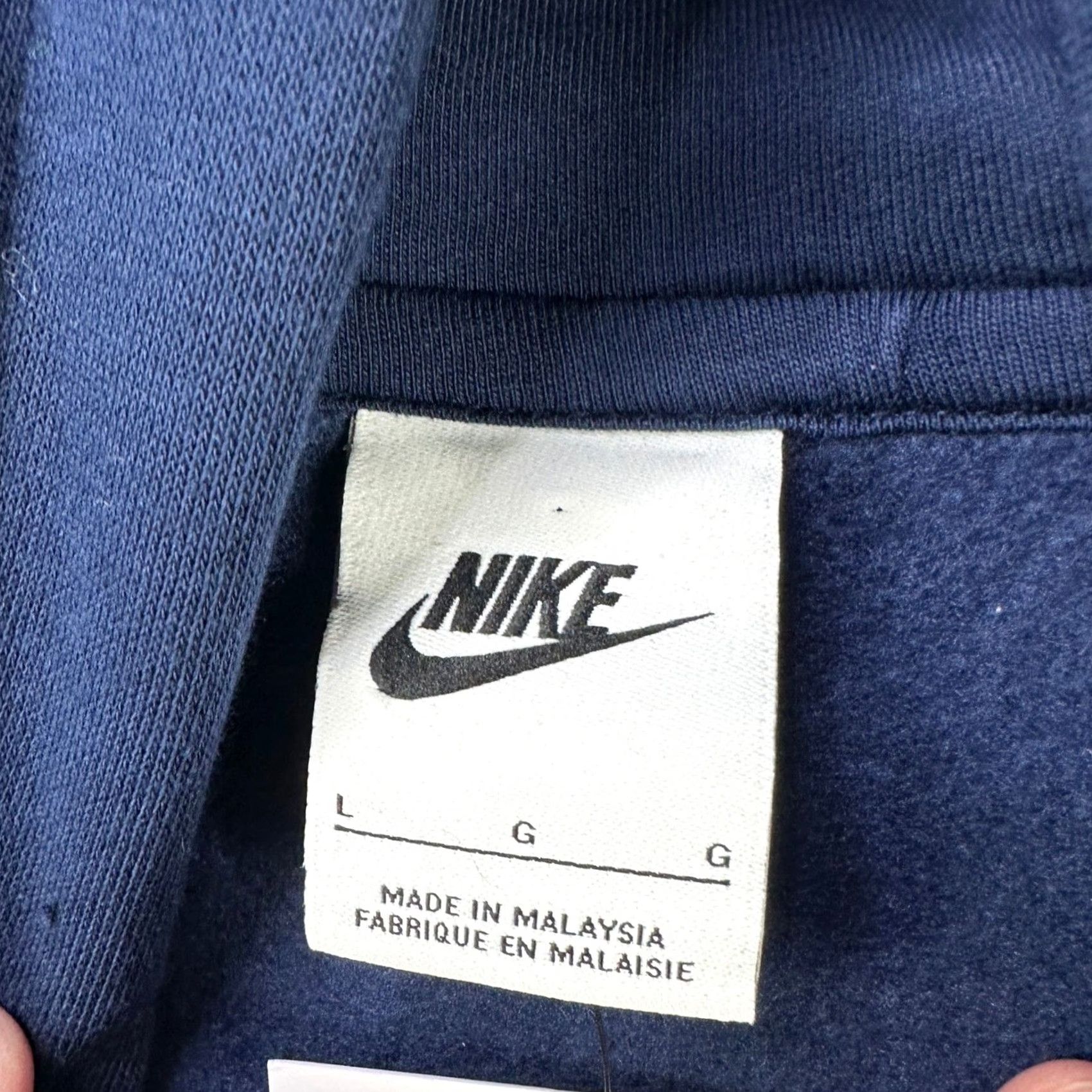 Nike Nike Men's Sweatshirt Graphic Print Drawstring Hooded Blue Large L Vintage? No Size US L / EU 52-54 / 3 - 5 Thumbnail