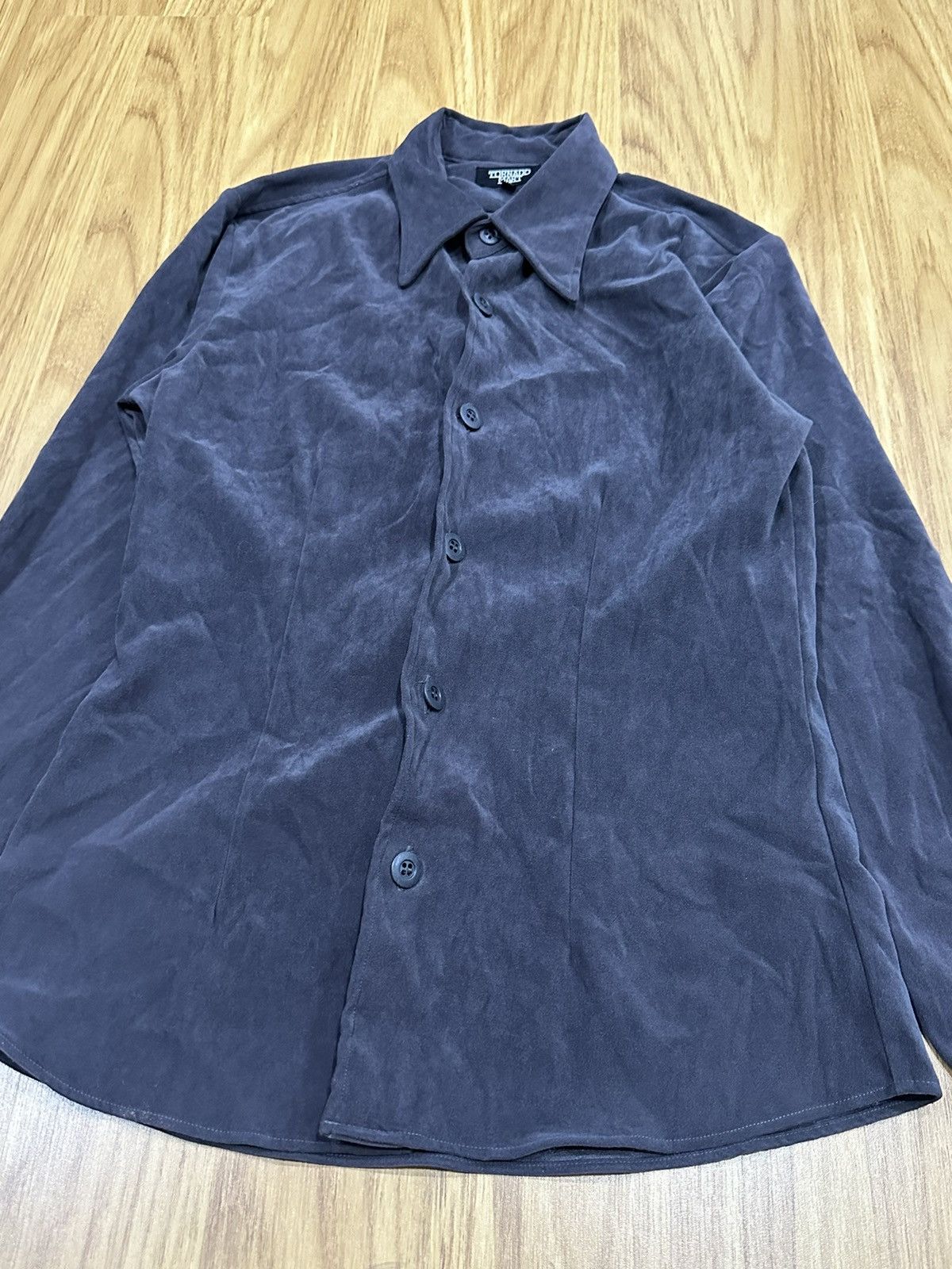 14th Addiction 2000s Tornado Mart - Gothic Black Metallic Shirt Size US M / EU 48-50 / 2 - 10 Thumbnail