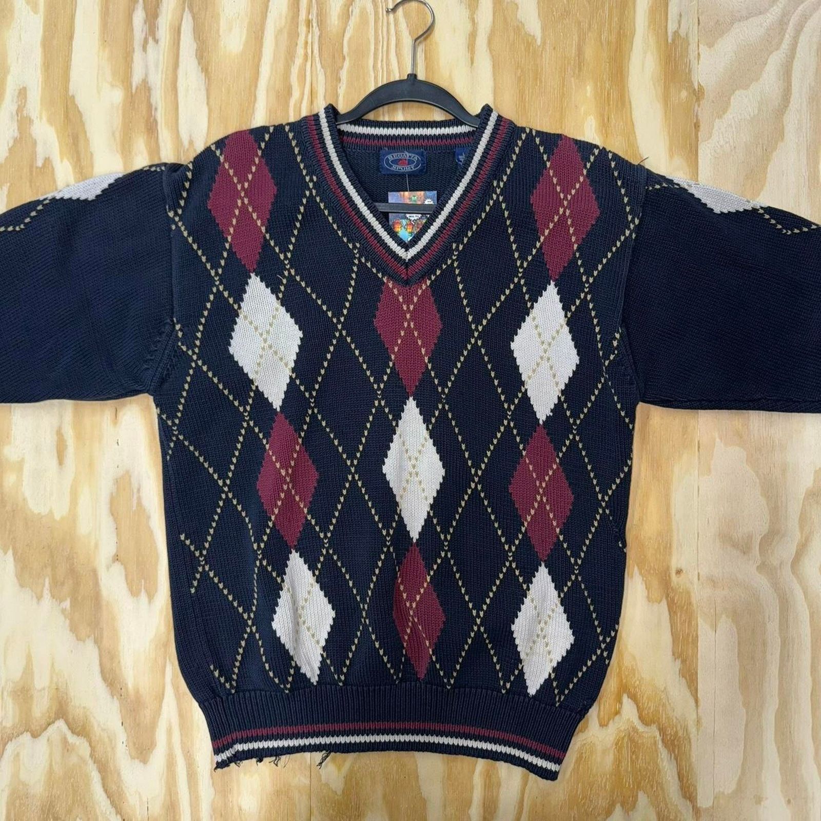 Vintage Vintage y2k regatta sport argyle 1990s golf knitted sweater Size US L / EU 52-54 / 3 - 2 Thumbnail