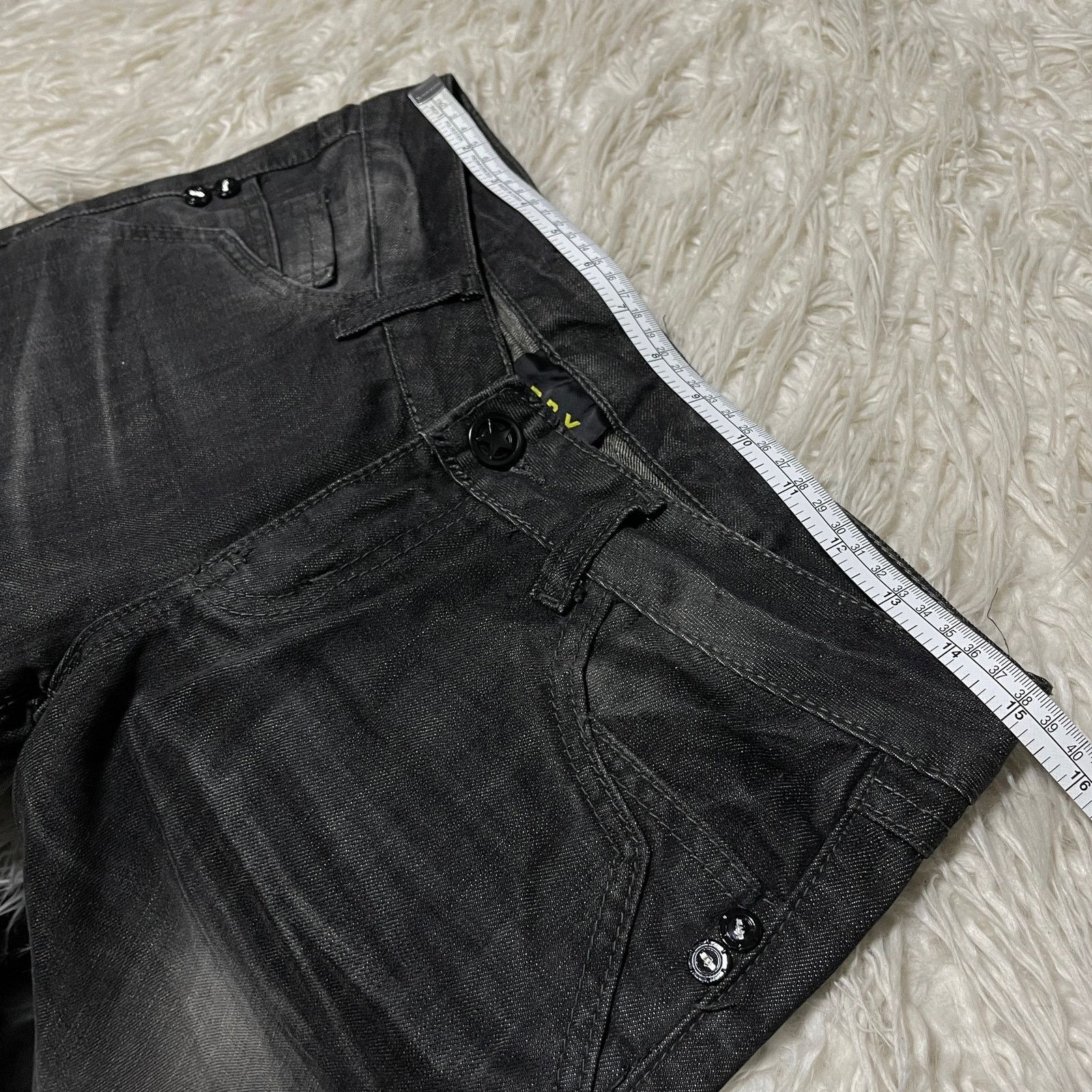Japanese Brand Vintage Faded Wash Low-rise Flared Bootcut Denim Jeans Black Size 30" / US 8 / IT 44 - 13 Thumbnail