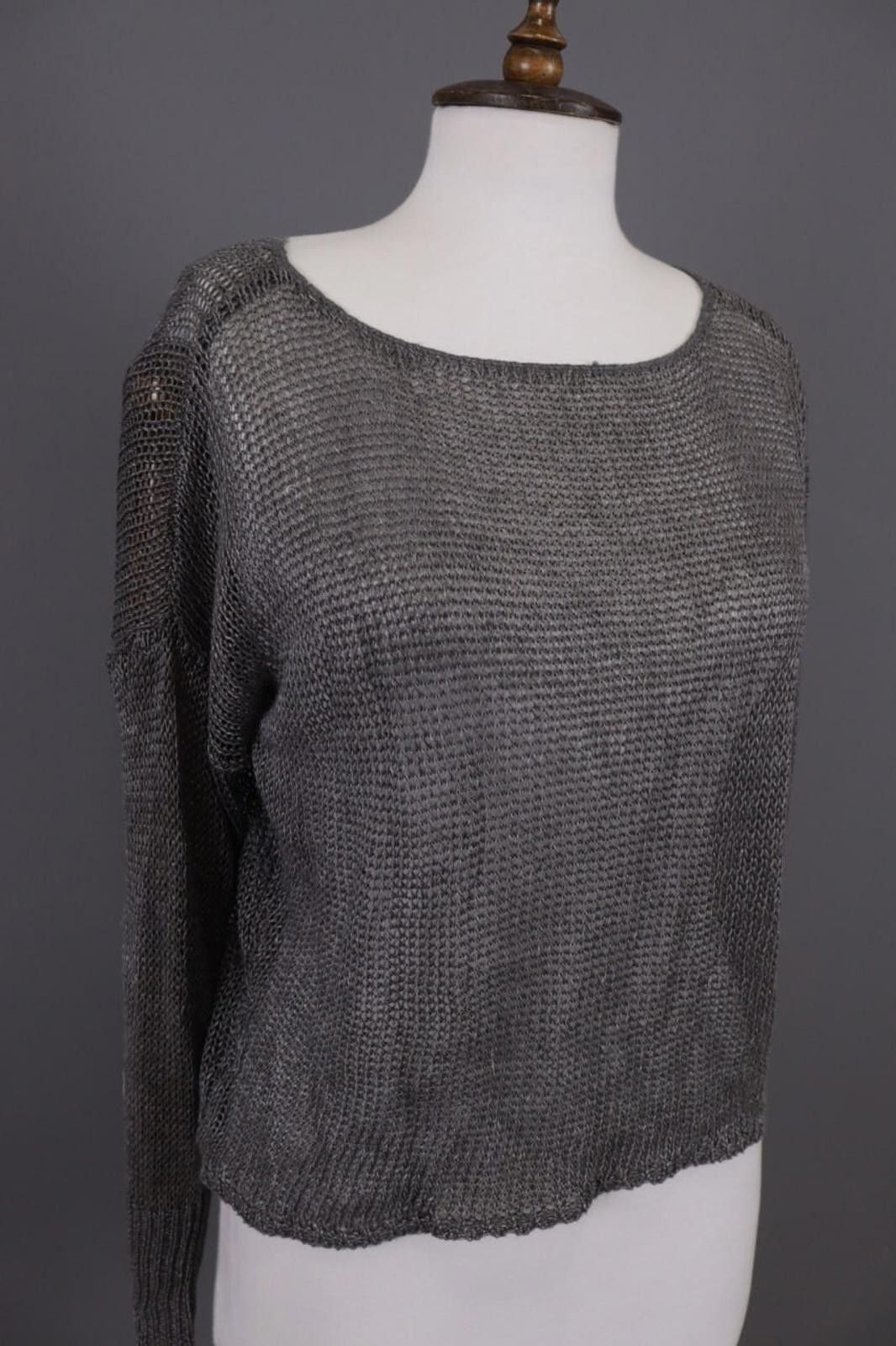 Denim & Supply Ralph Lauren Denim & Supply Ralph Lauren Gray Crochet Knit Sweater Size S Size S / US 4 / IT 40 - 5 Thumbnail