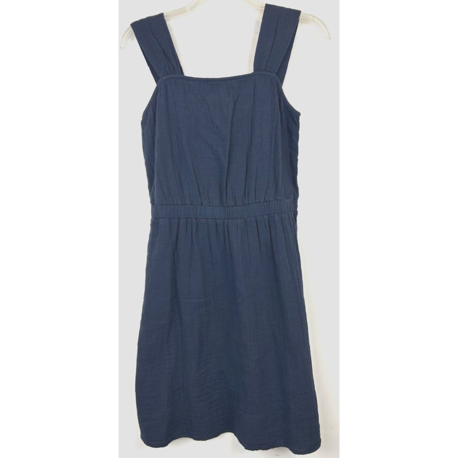 Loft LOFT Dress Womens Small Blue Solid Sleeveless Halter Gauzy Short Sundress New Size 28" / US 6 / IT 42 - 2 Thumbnail