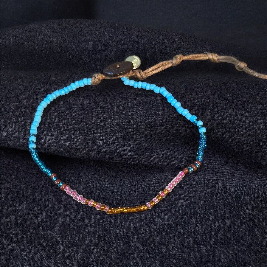 Other Lotus and Luna multicolor seed bead bracelet/anklet Size ONE SIZE - 1 Thumbnail