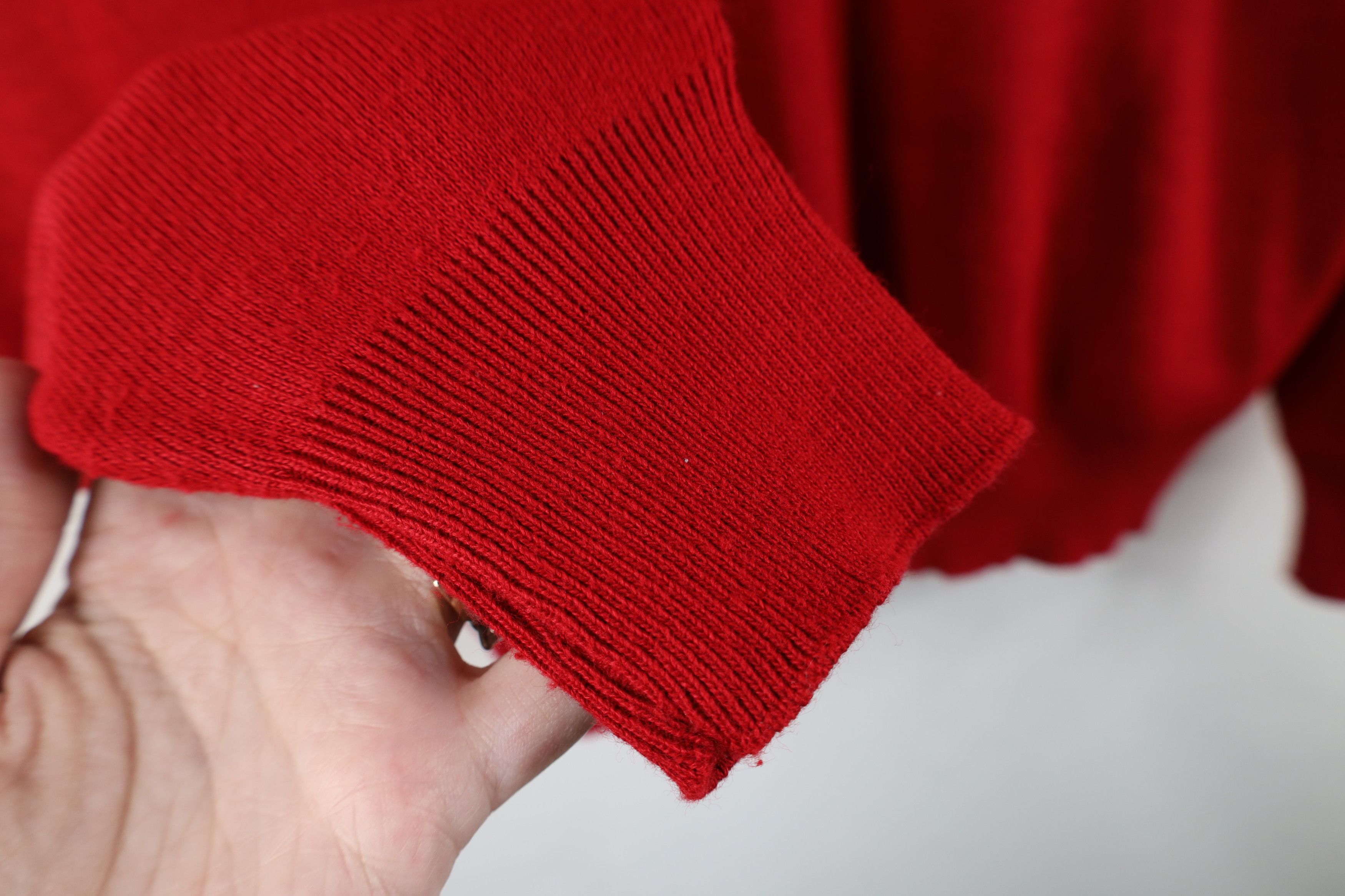 Vintage Vintage 70s Streetwear Blank Knit V-Neck Sweater Red USA Size US M / EU 48-50 / 2 - 6 Thumbnail