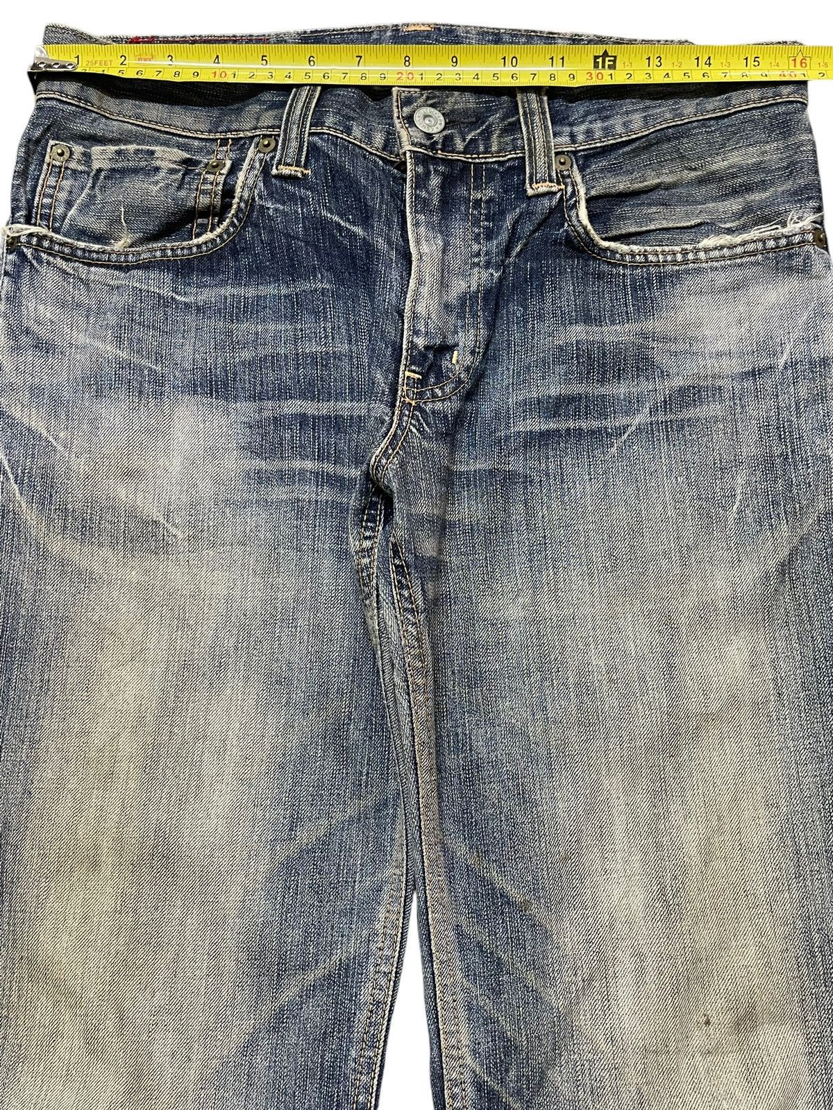 Edwin Edwin Rebel Vintage Blue Faded Wash Distress Baggy Jeans Size US 32 / EU 48 - 13 Thumbnail