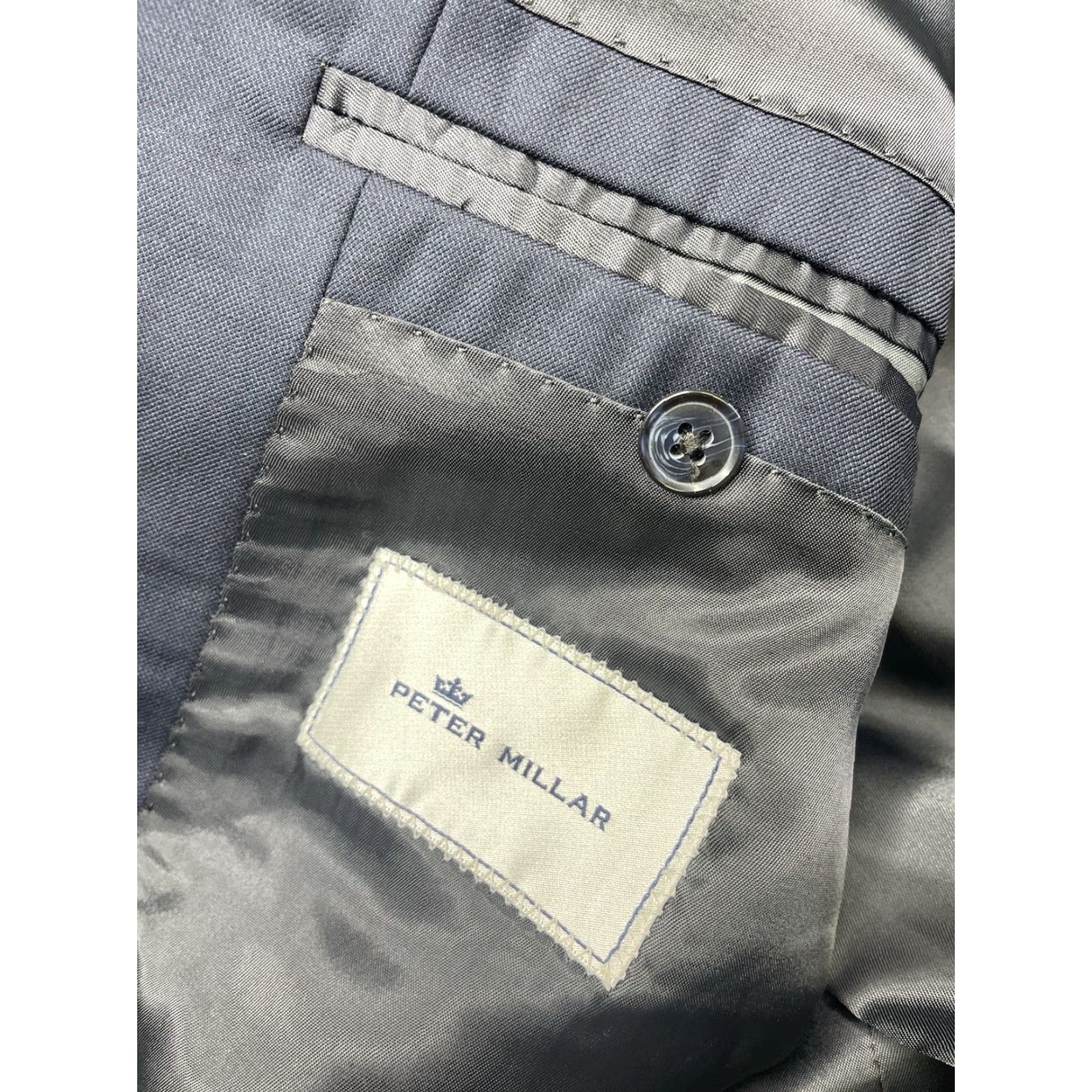 Peter Millar PETER MILLAR Blue 2 Piece Suit 40R Wool Mens 2 Piece Jacket Pants Canada Regular Size 40 Blue Mens Size 40R - 4 Thumbnail