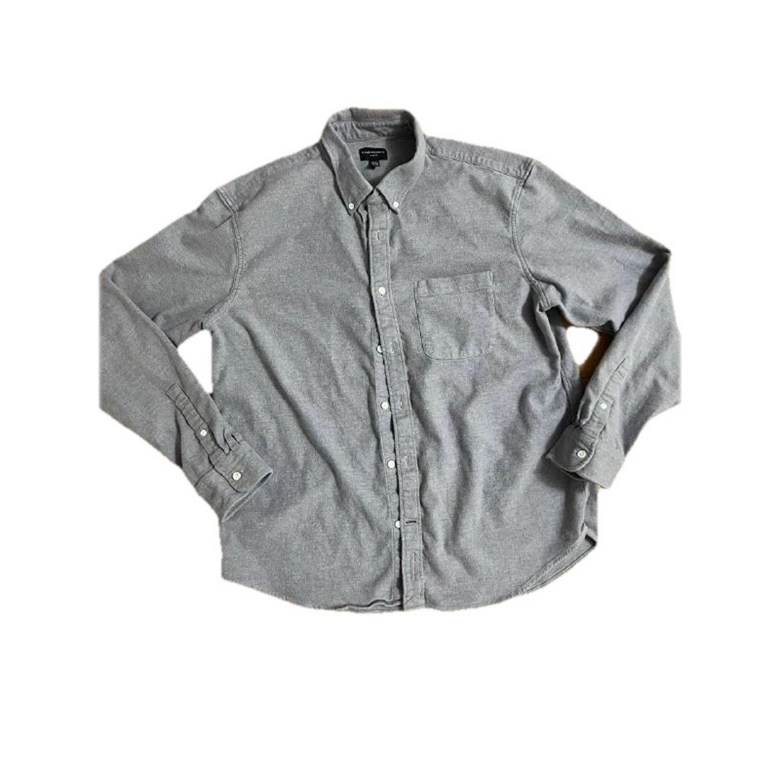 Club Monaco Club Monaco Soft Cotton Shirt Lava Grey XL A001706 Size US XL / EU 56 / 4 - 2 Thumbnail