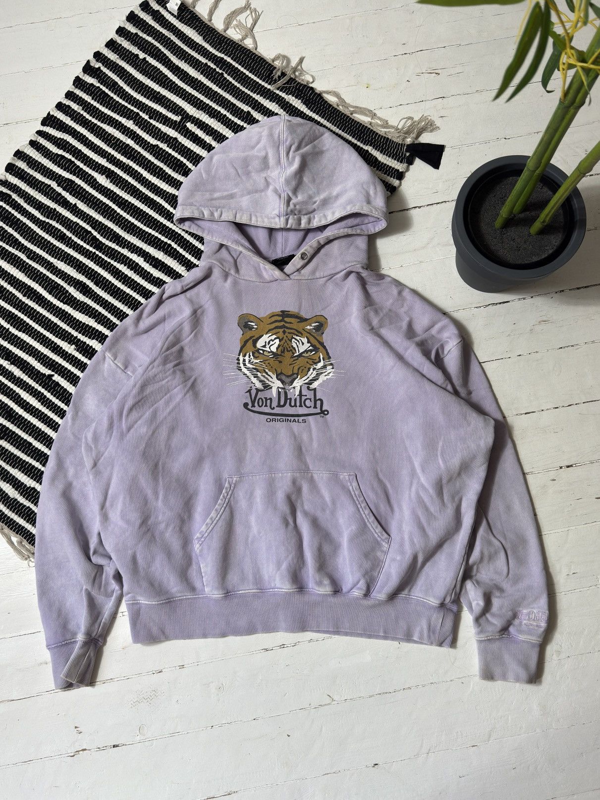 Von Dutch VON DUTCH TIGER TIE DYE WASHED OVERSIZED HOODIE Size US M / EU 48-50 / 2 - 1 Thumbnail
