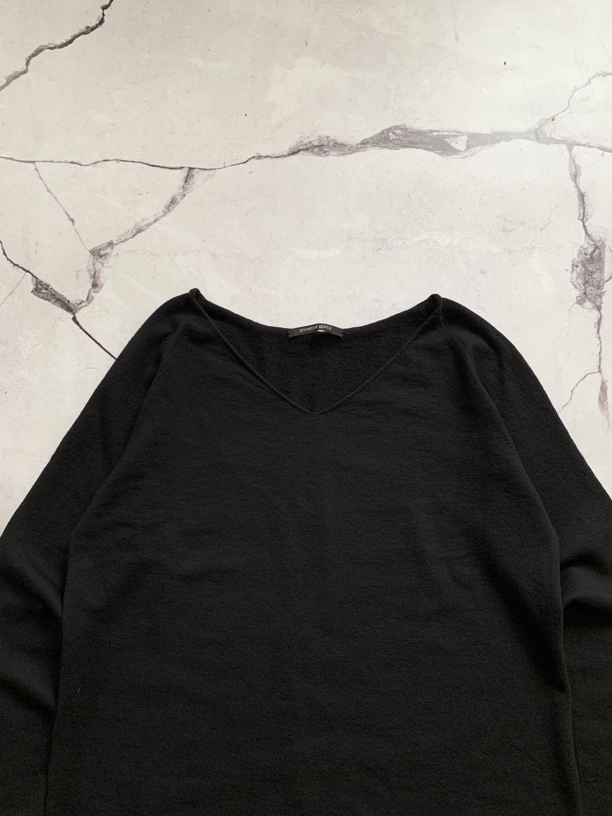 Designer Annette Görtz Avant Garde V Neck Relaxed Sweater Size M / US 6-8 / IT 42-44 - 4 Thumbnail