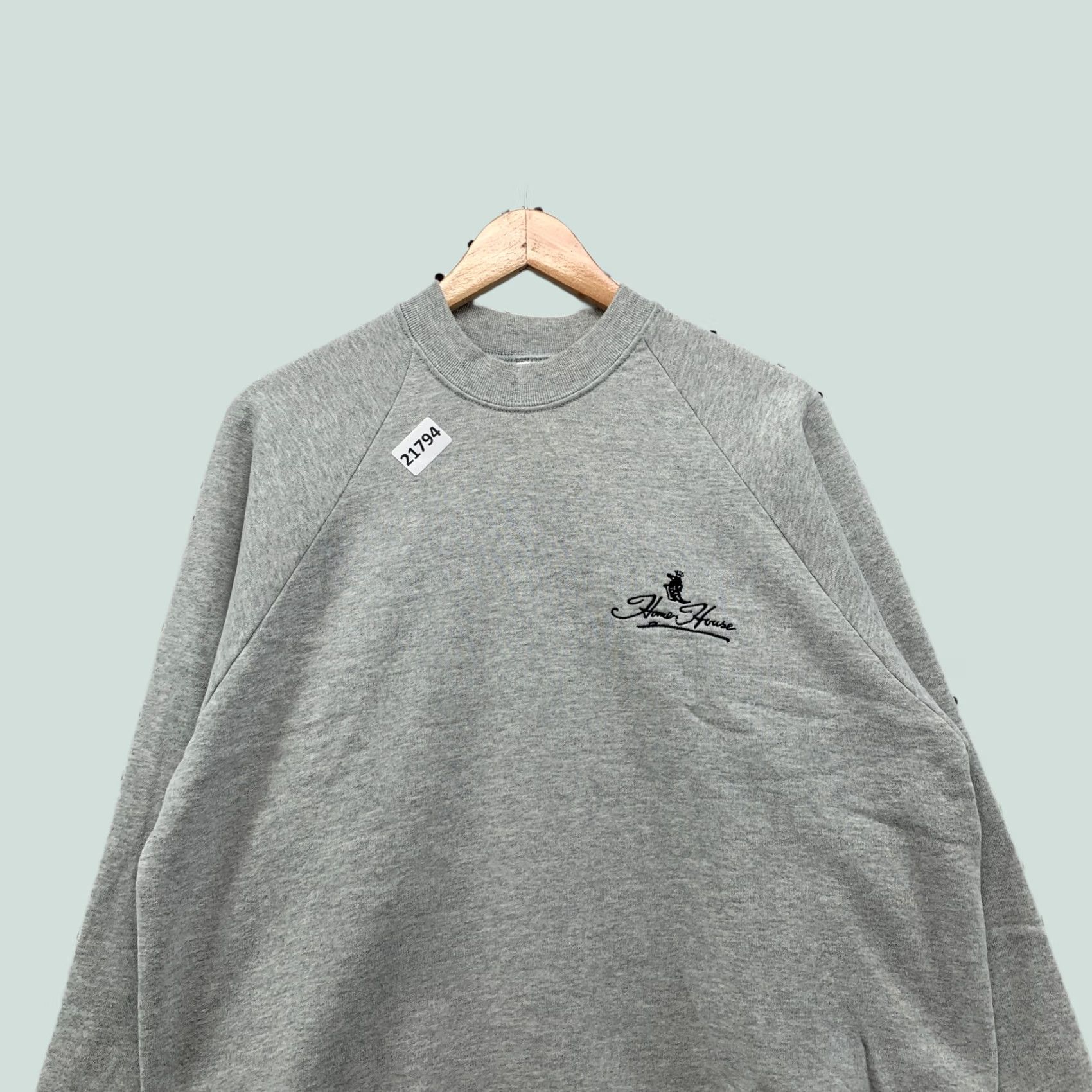 Vintage VINTAGE Homer House Sweatshirt Mens XL Crewneck Long Sleeve Pullover Gray 90s Screen Stars Fleece Size US XL / EU 56 / 4 - 1 Thumbnail