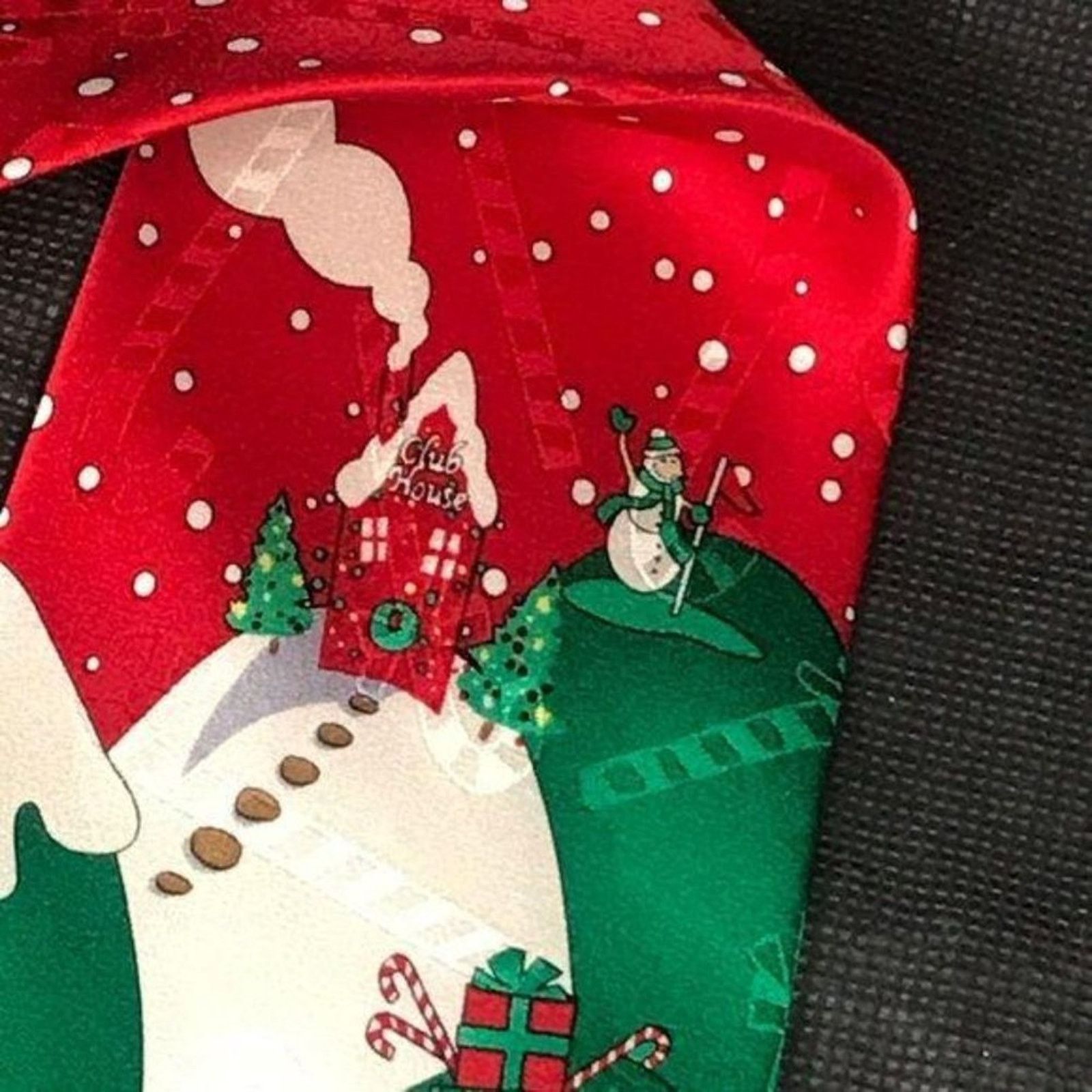 The Unbranded Brand Vintage Holiday Christmas Novelty Tie Silk Yule Tie Greeting Size ONE SIZE - 9 Thumbnail
