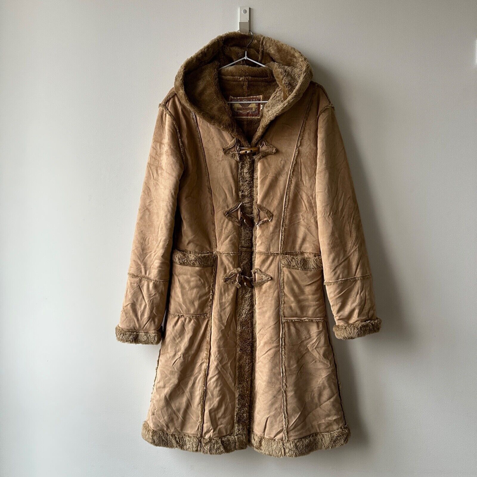 Japanese Brand Vintage Y2K Faux Shearling Long Duffle Coat 8376AC Size M / US 6-8 / IT 42-44 - 3 Thumbnail