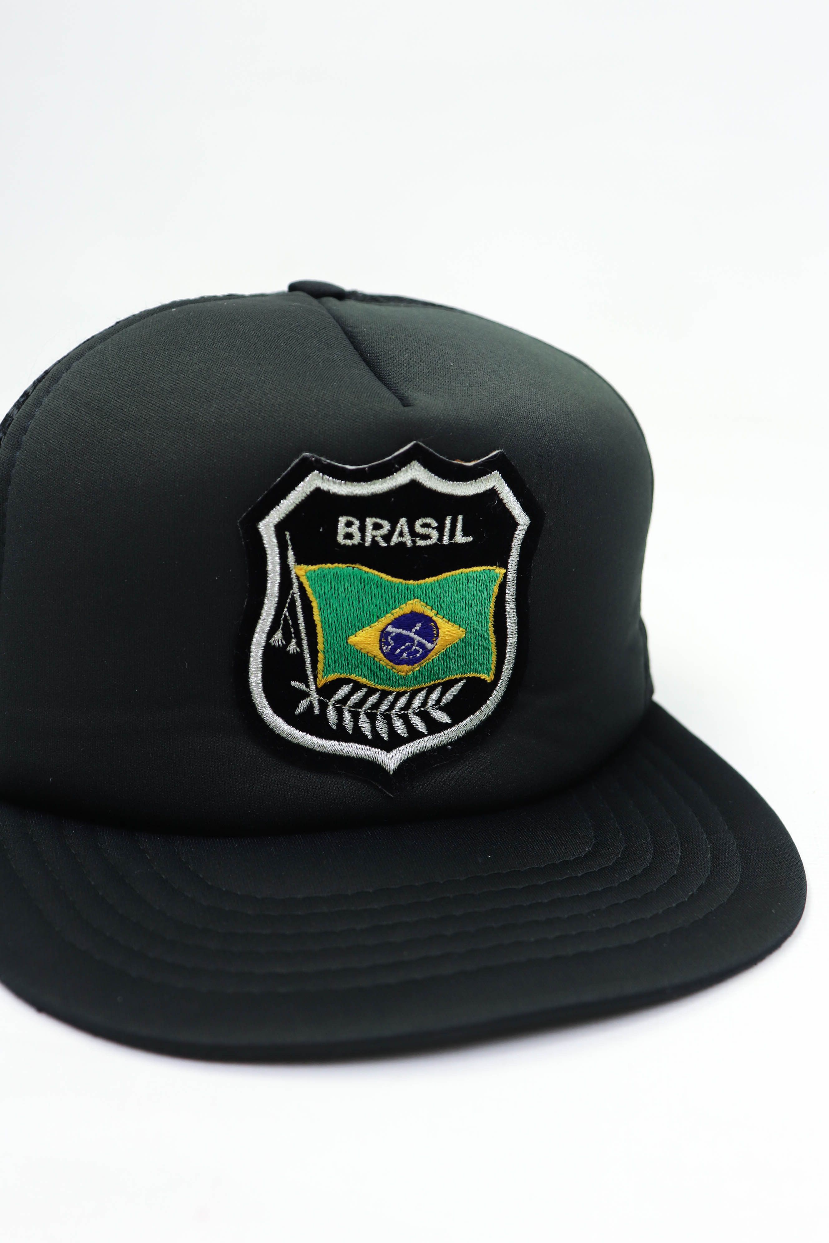 Vintage 90s Vintage Brasil Logo Black Trucker Cap Hat Size ONE SIZE - 3 Thumbnail