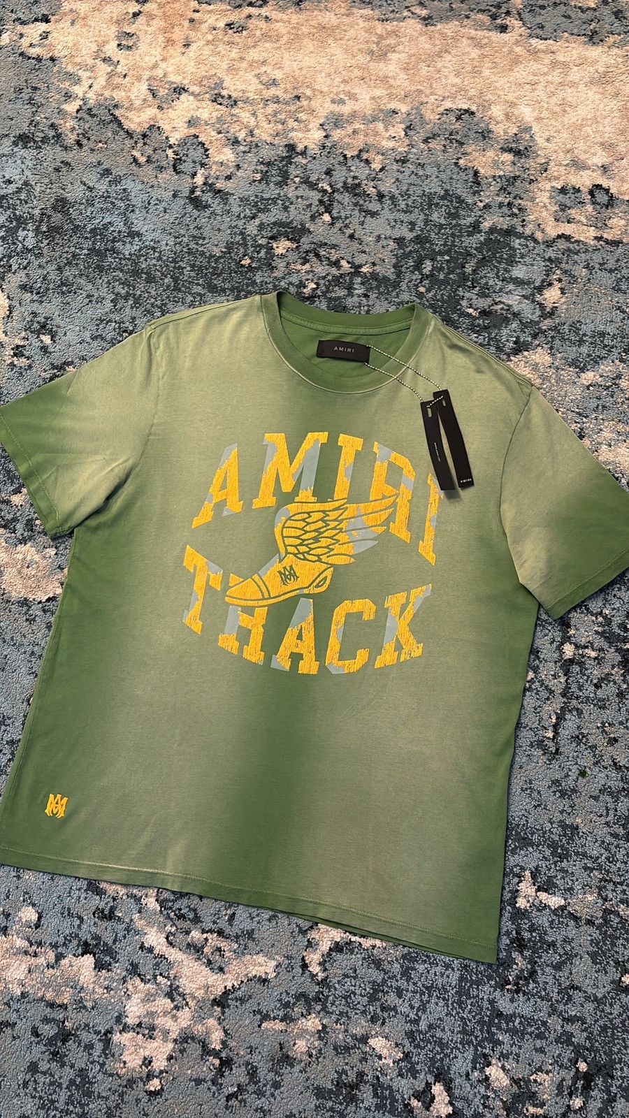 Amiri Track Logo Jersey Tee Size Large New With Tags