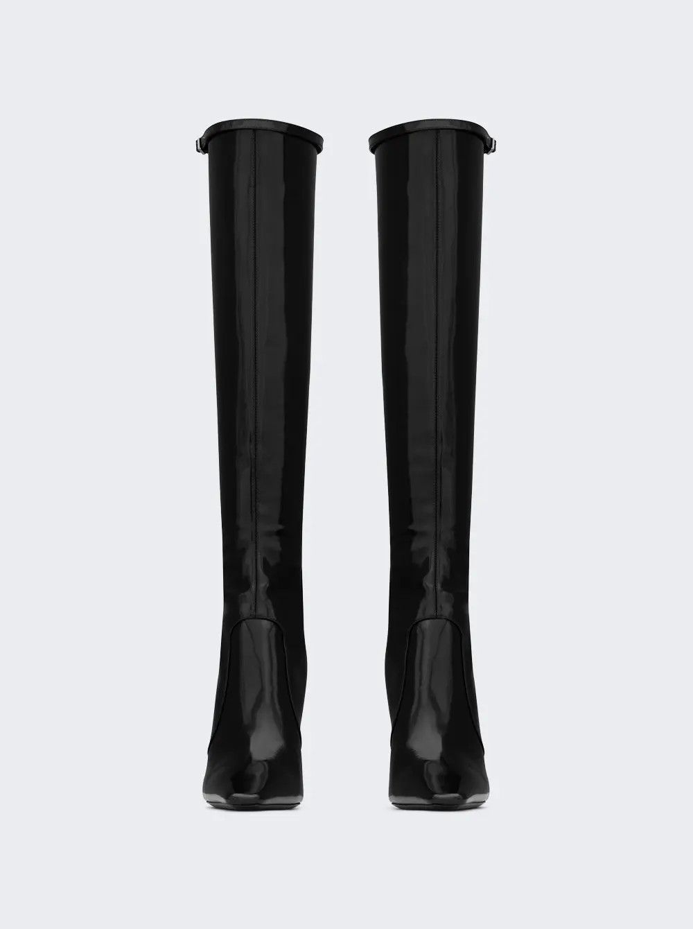 Saint Laurent Paris o1b1hav111224 Justify Boots in Shiny Leather in Black Size US 7.5 / IT 37.5 - 4 Thumbnail