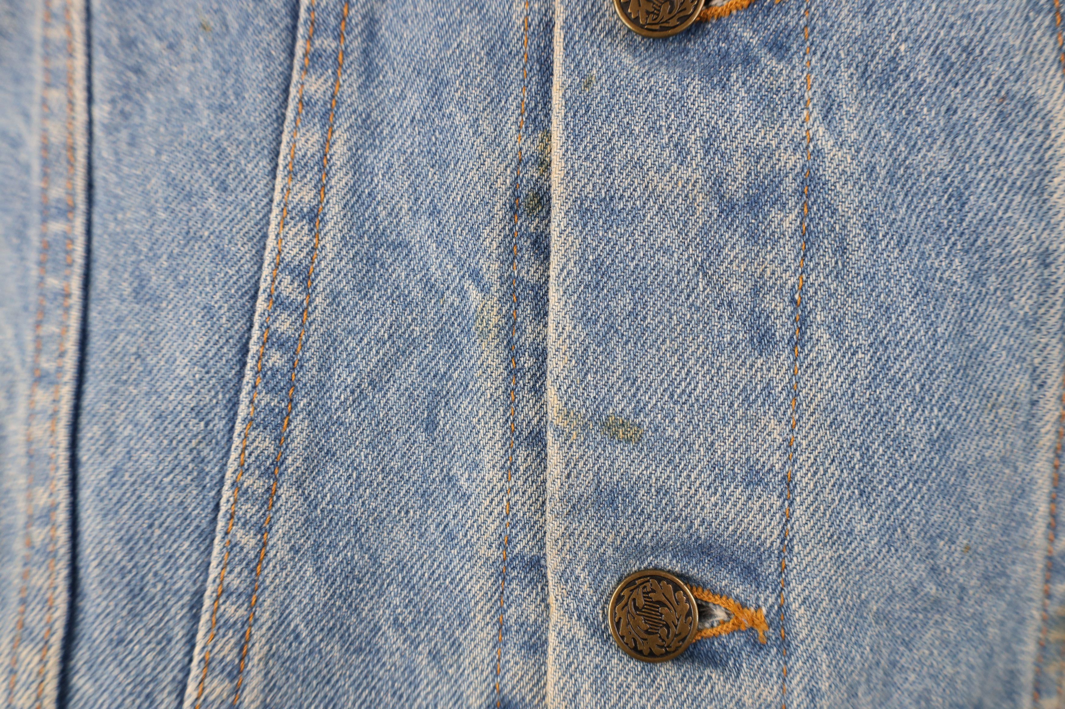 Hard Rock Cafe Vintage 90s Hard Rock Cafe Denim Trucker Jacket Blue USA Size L / US 10 / IT 46 - 7 Thumbnail