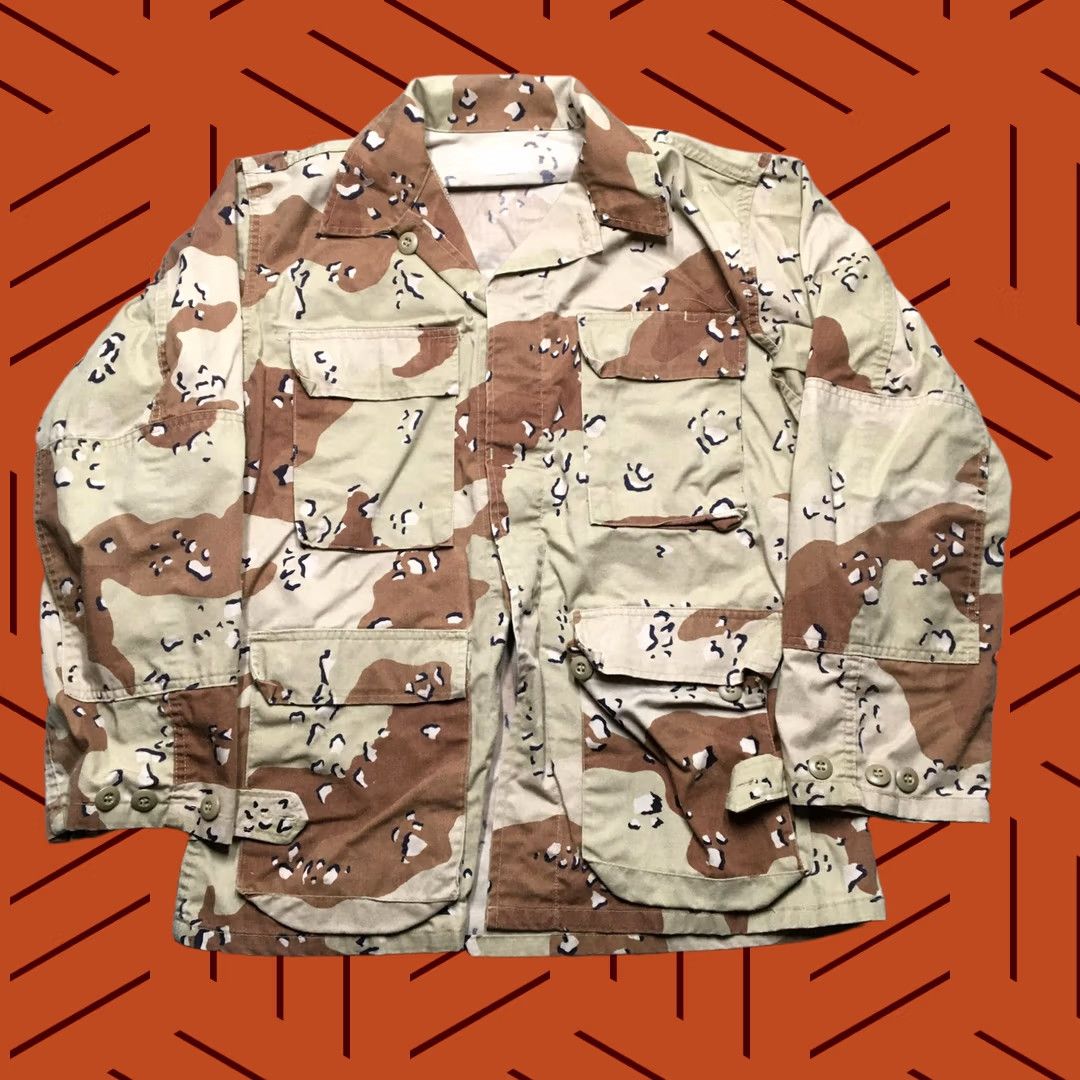 Vintage VINTAGE Desert Camo USGI Coat Jacket Mens S Regular Camouflage Military BDU 80s Beige Camouflage Pattern Military Men Shirt? Size US S / EU 44-46 / 1 - 1 Thumbnail
