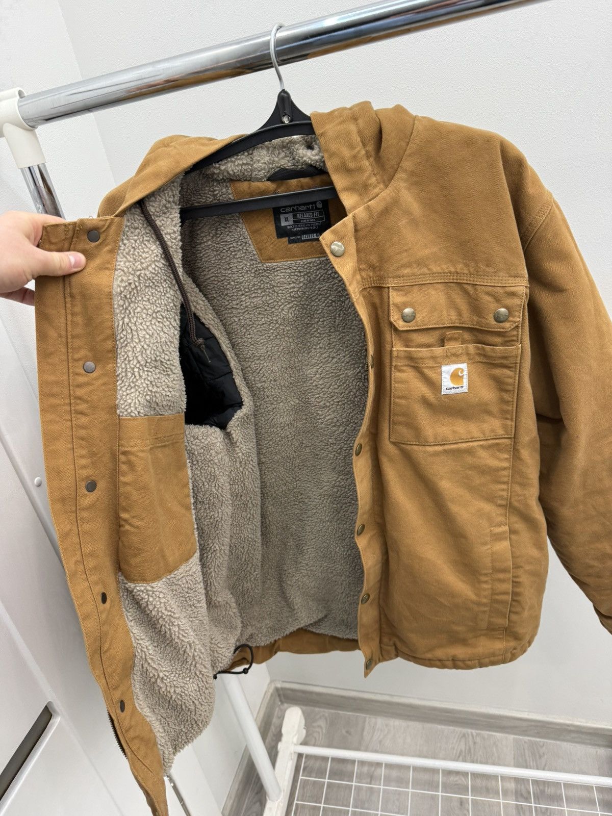 Carhartt Carhartt Relaxed Fit Washed Duck Sherpa-Lined Utility Jacket Size US XL / EU 56 / 4 - 7 Thumbnail