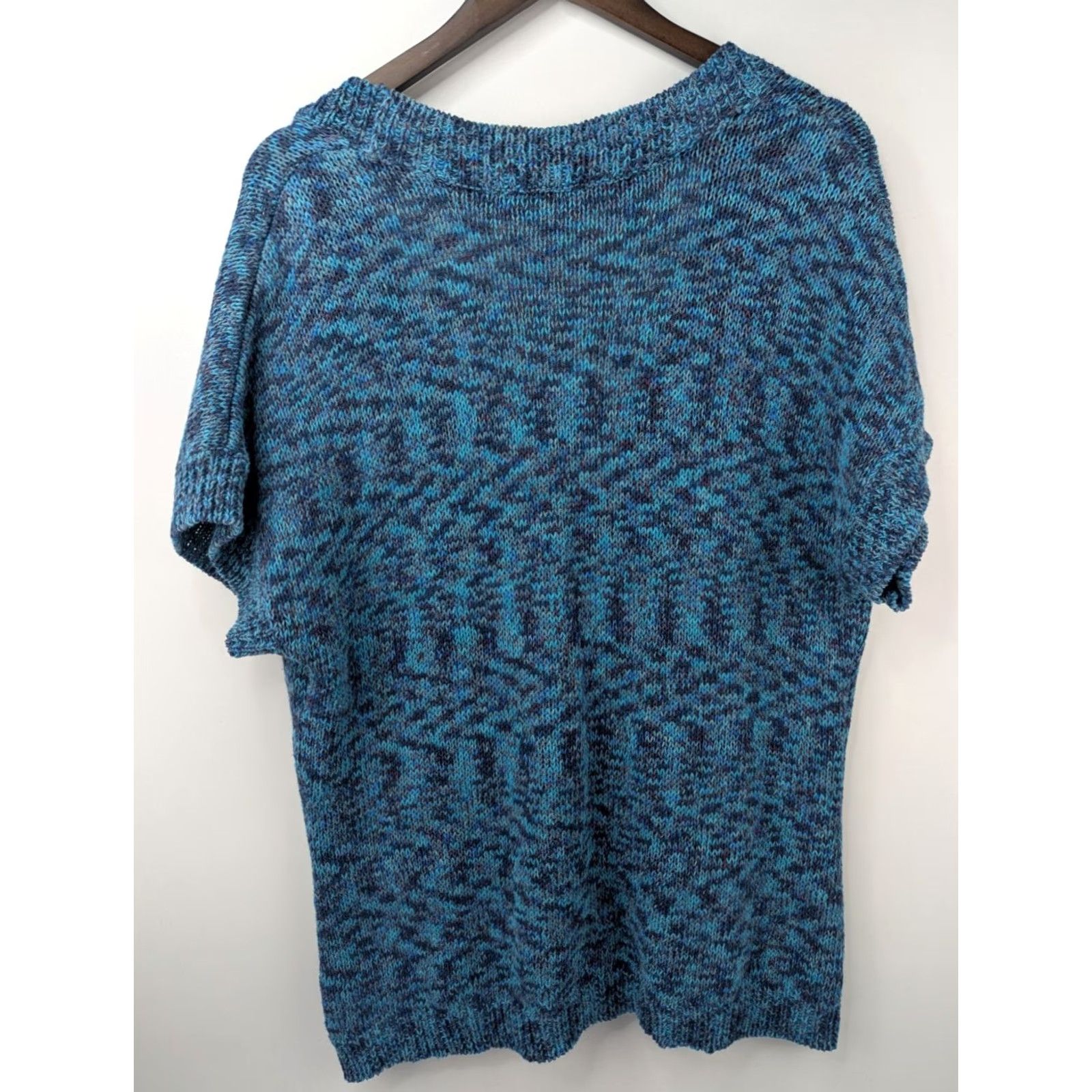 Coldwater Creek VINTAGE Coldwater Creek Cardigan Sweater Knit Blue V-Neck Womens 2X Plus Size Cotton Ramie Size XXL / US 16-18 / IT 52-54 - 5 Thumbnail