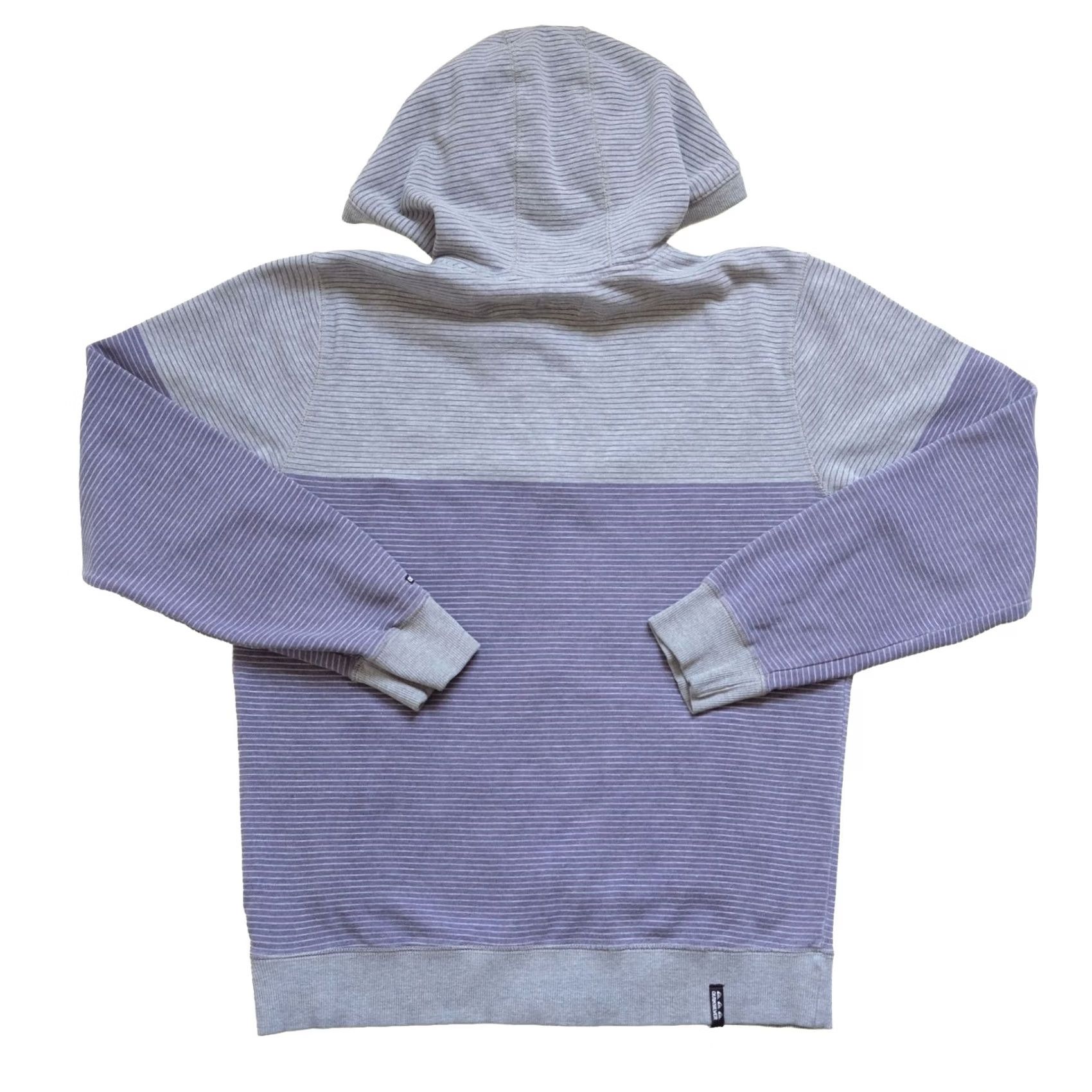 Quiksilver VINTAGE Quiksilver Hoodie Full Zip Striped Gray Sweatshirt Hooded Men SZ LG Size US L / EU 52-54 / 3 - 3 Thumbnail