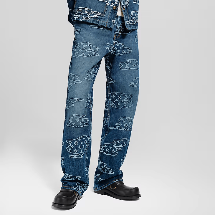 Louis Vuitton Monogram Denim Skate Trousers Size US 36 / EU 52 - 2 Thumbnail