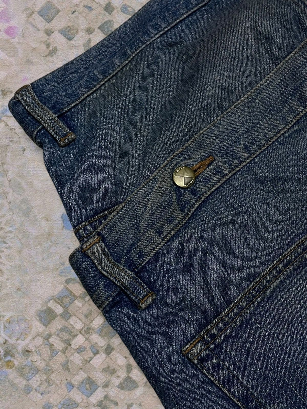 Final Home Vintage 90s Authentic Designer Final Home Double Waist Denim Size US 33 - 16 Thumbnail