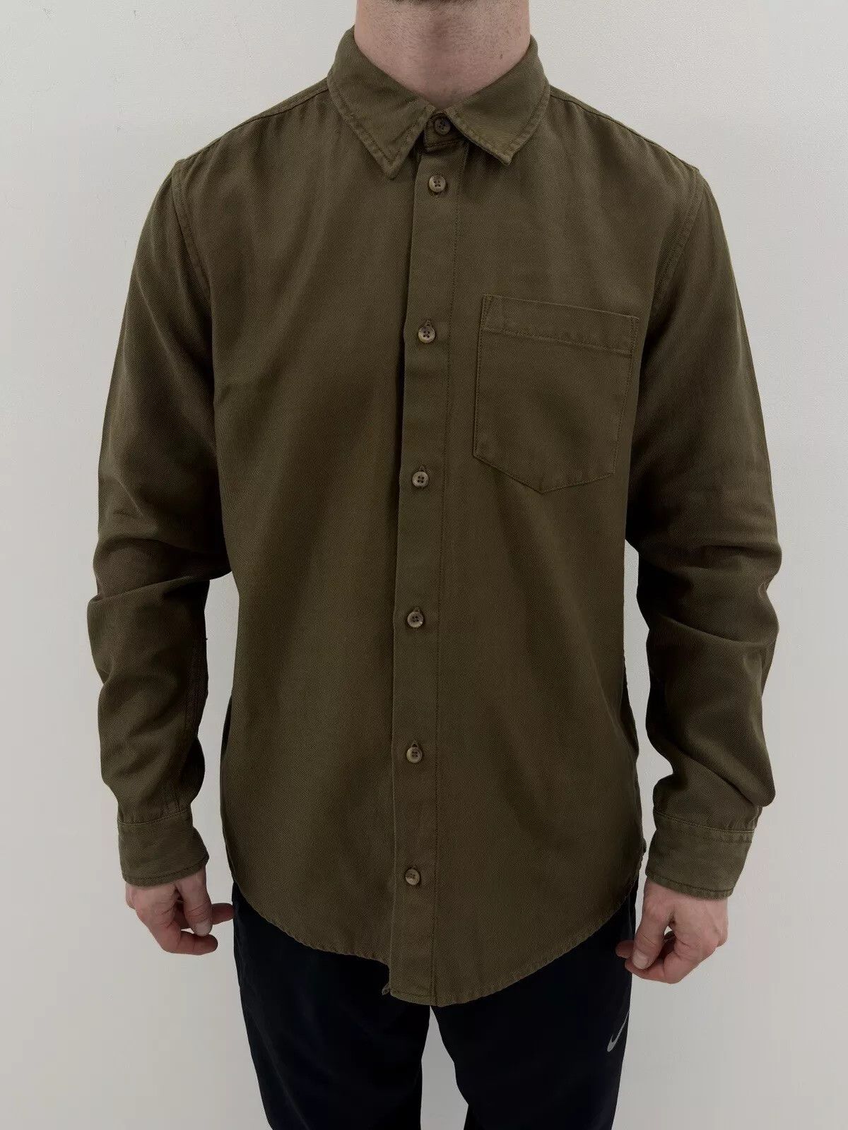 Nudie Jeans Nudie Jeans Mens Cotton Shirt Buttons Military Army Style Size US S / EU 44-46 / 1 - 1 Thumbnail