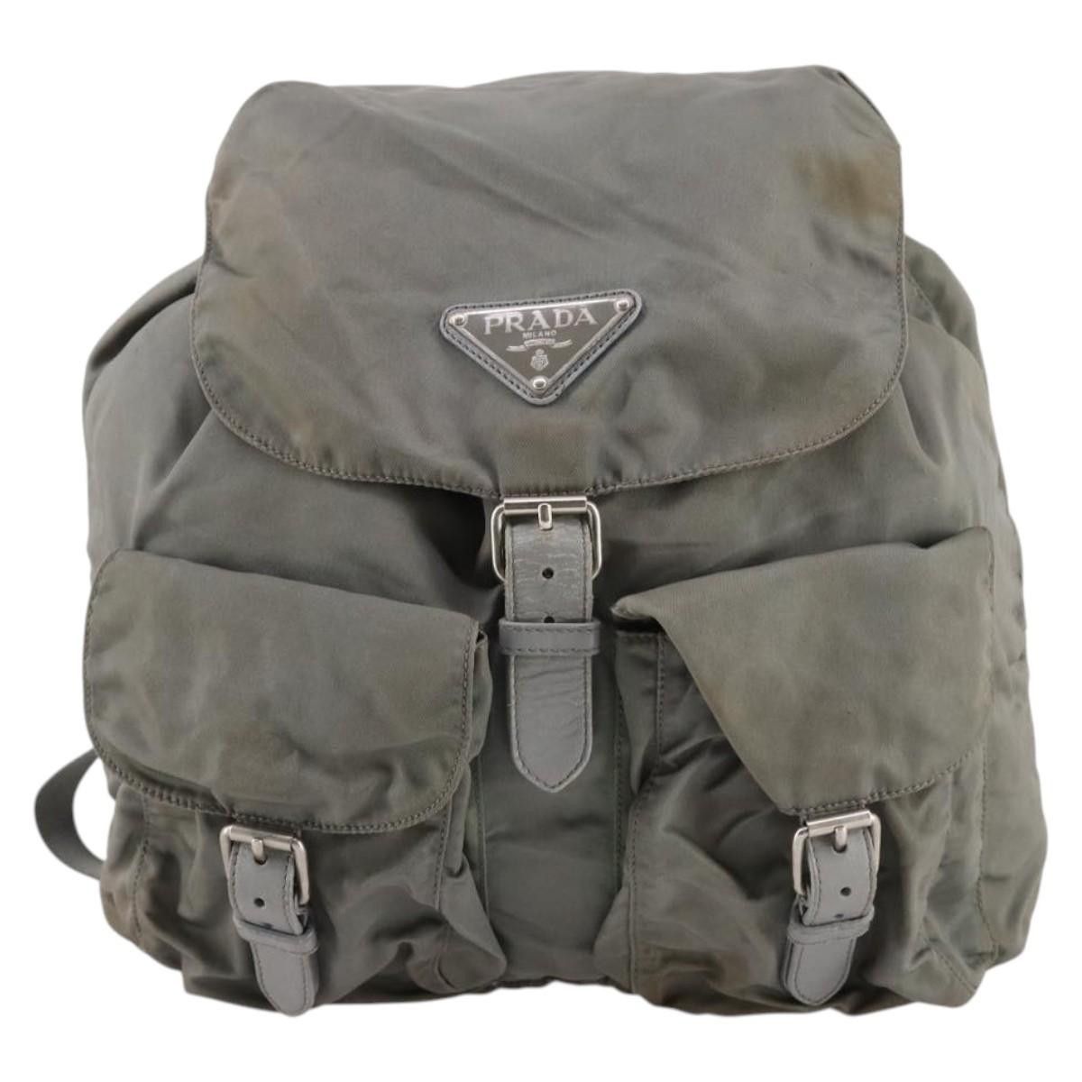 Prada PRADA Backpack Nylon Green Silver Size ONE SIZE - 2 Thumbnail