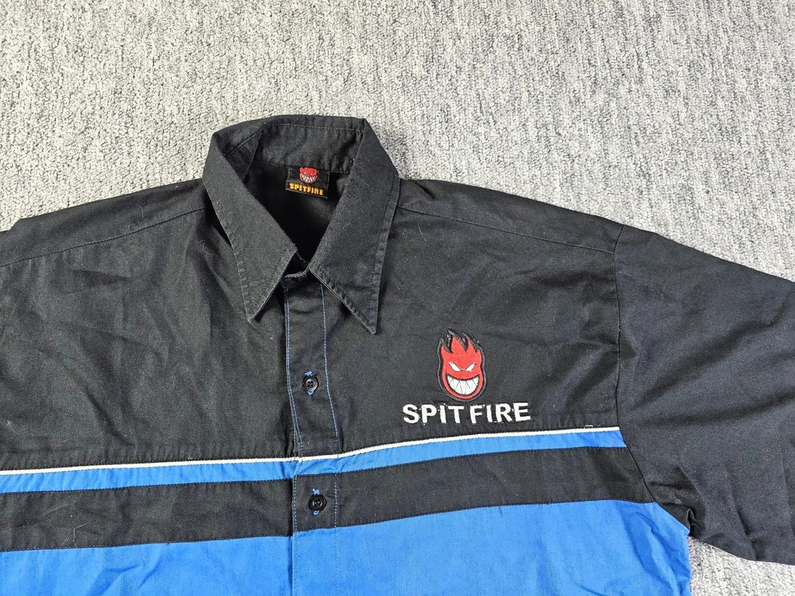 Spitfire Spitfire Bighead Bowling Shirt Men XL Black Blue Skate Y2K Size US XL / EU 56 / 4 - 5 Thumbnail