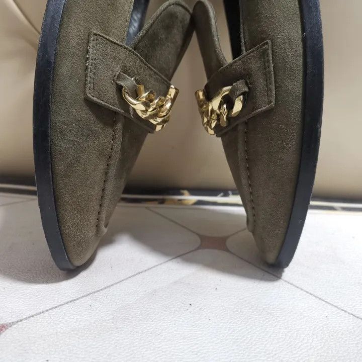 Louis Vuitton Louis Vuitton Women's Suede Loafers in Brown -2508 Size US 7 / IT 37 - 4 Thumbnail