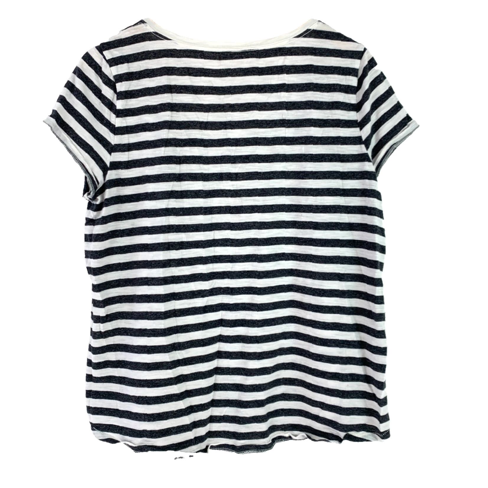 Vintage VINTAGE? no. Sonoma Gray White Striped Everyday Tee T-Shirt Womens XL B Size XL / US 12-14 / IT 48-50 - 5 Thumbnail