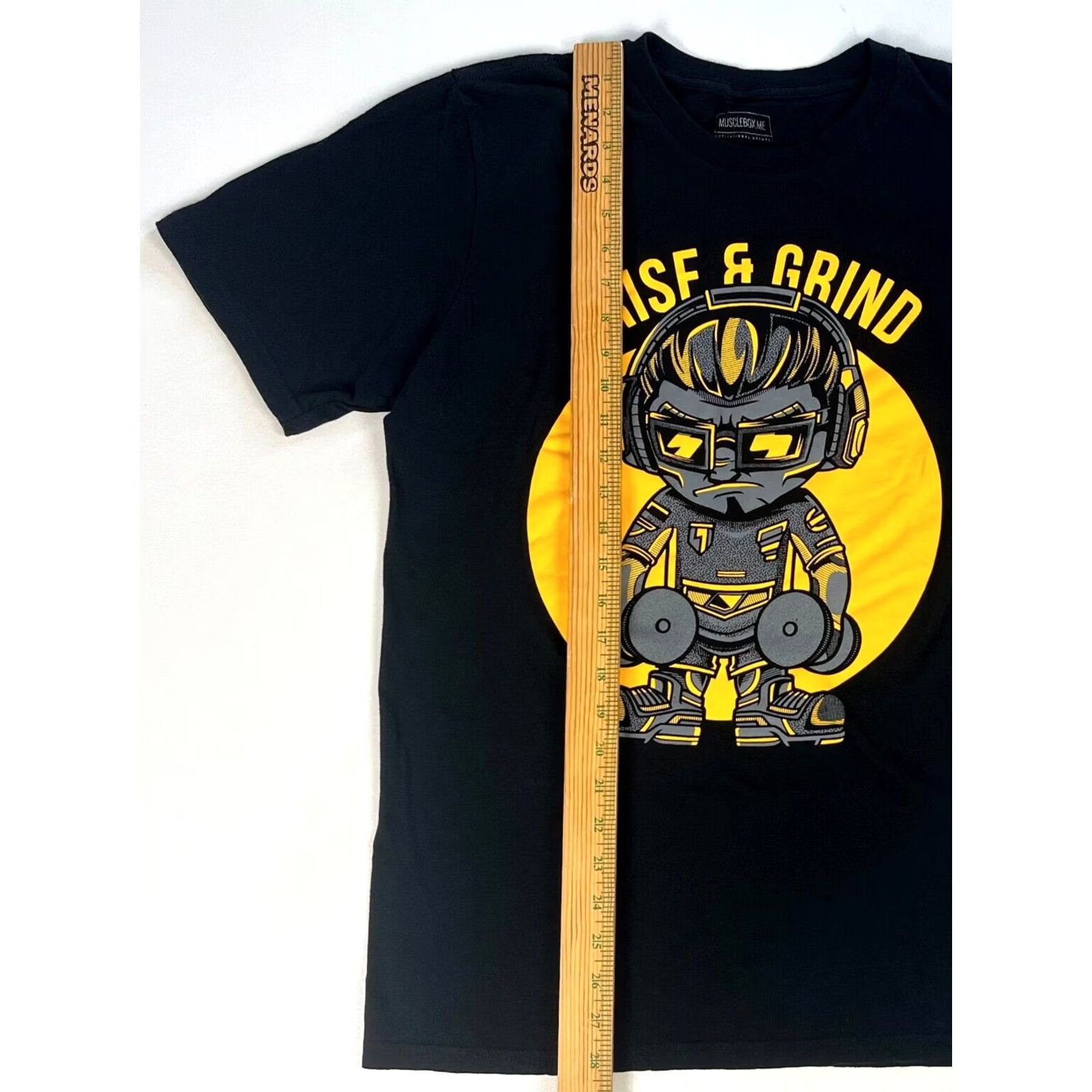 Vintage Musclebox Rise & Grind T-Shirt Men’s Graphic Short Sleeve Crew Neck Made in USA Size L Black Size US L / EU 52-54 / 3 - 5 Thumbnail