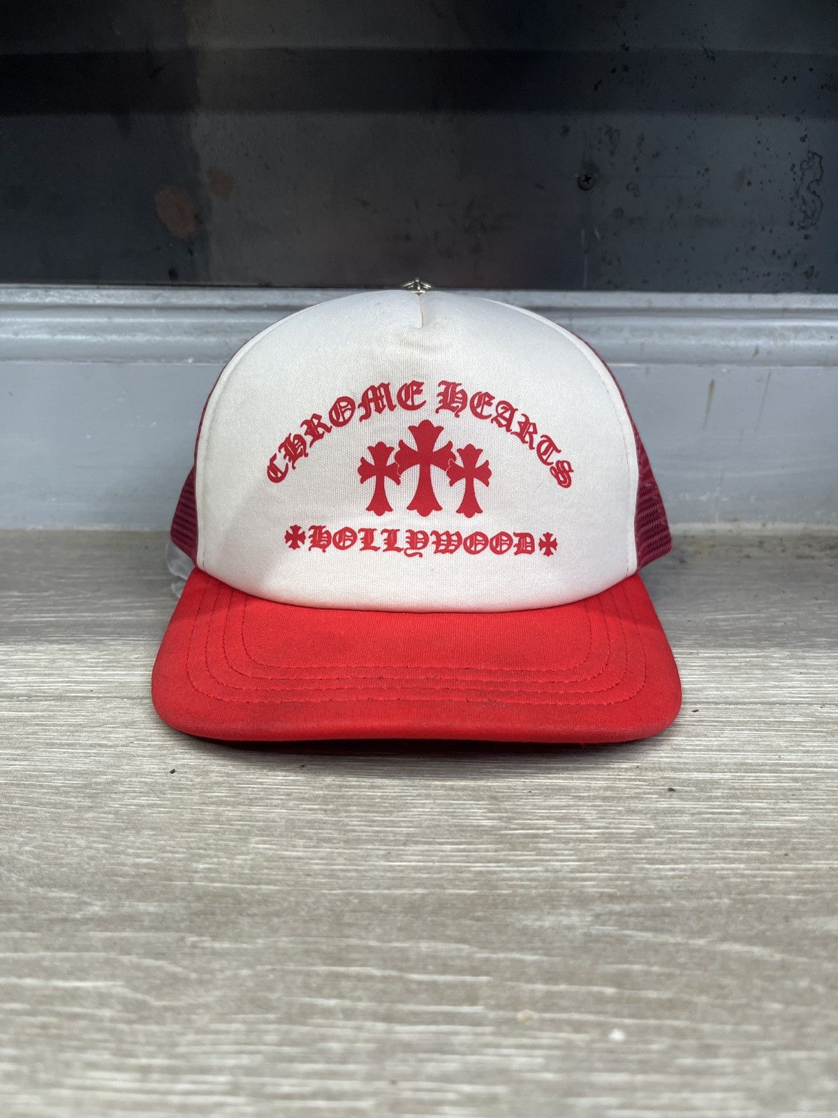 Chrome Hearts Chrome Hearts King Taco Cross Trucker Hat Red&White Size ONE SIZE - 1 Thumbnail