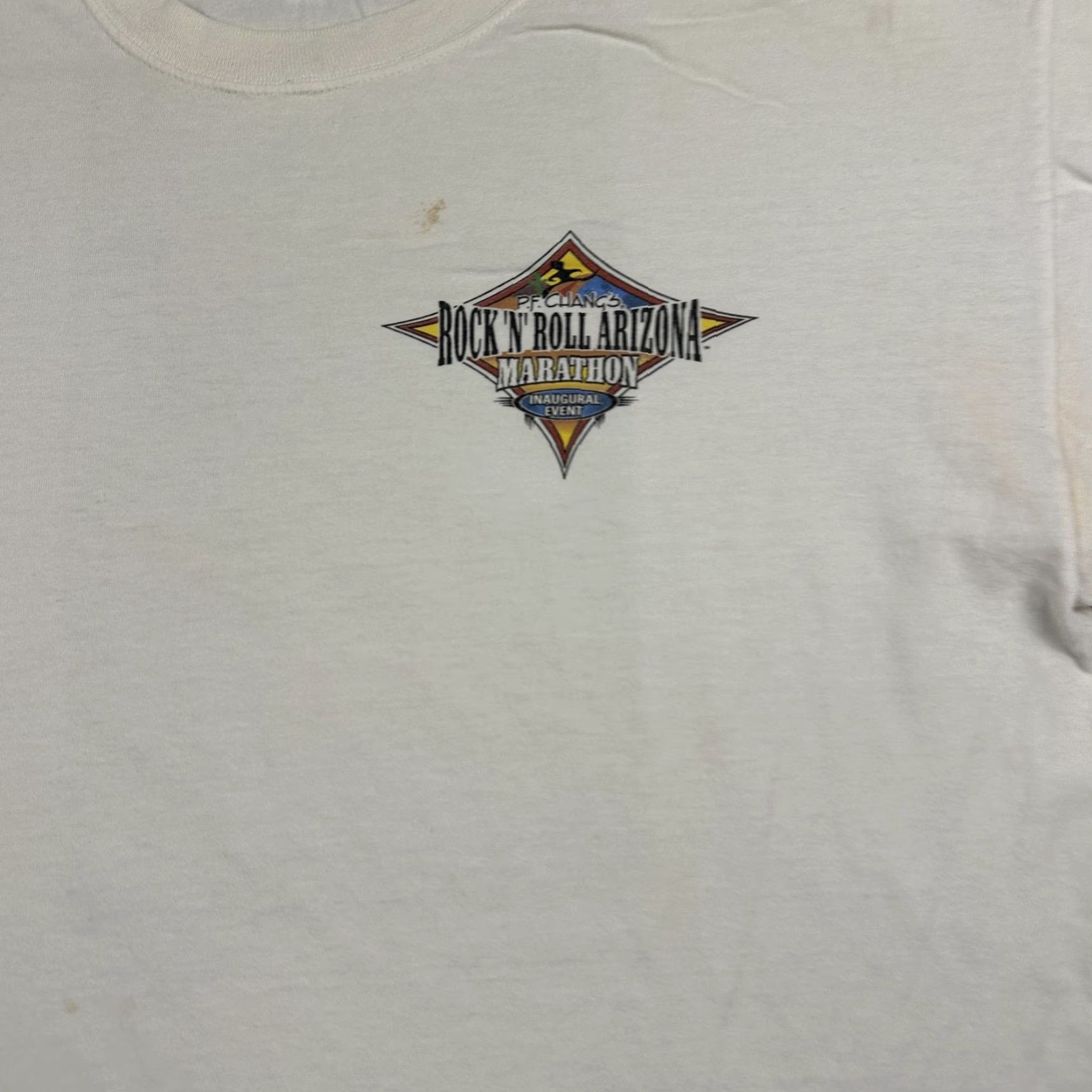Reebok VINTAGE Reebok Shirt Mens Large White Rock N Roll Arizona Marathon Inaugural Event 2004 Crew Neck Short Sleeve Graphic Print 100% Cotton Size US L / EU 52-54 / 3 - 7 Thumbnail