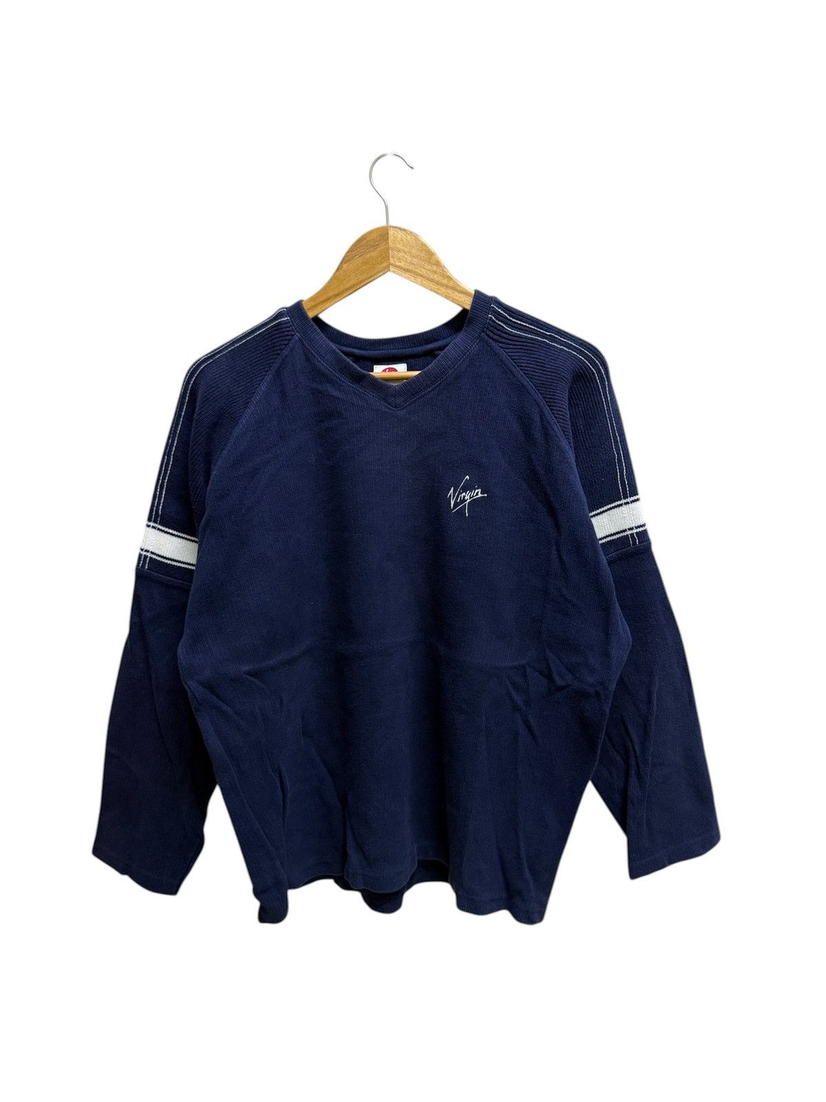 Japanese Brand Vintage Virgin Vneck Raglan Sleeve Sweatshirt Size US M / EU 48-50 / 2 - 1 Thumbnail