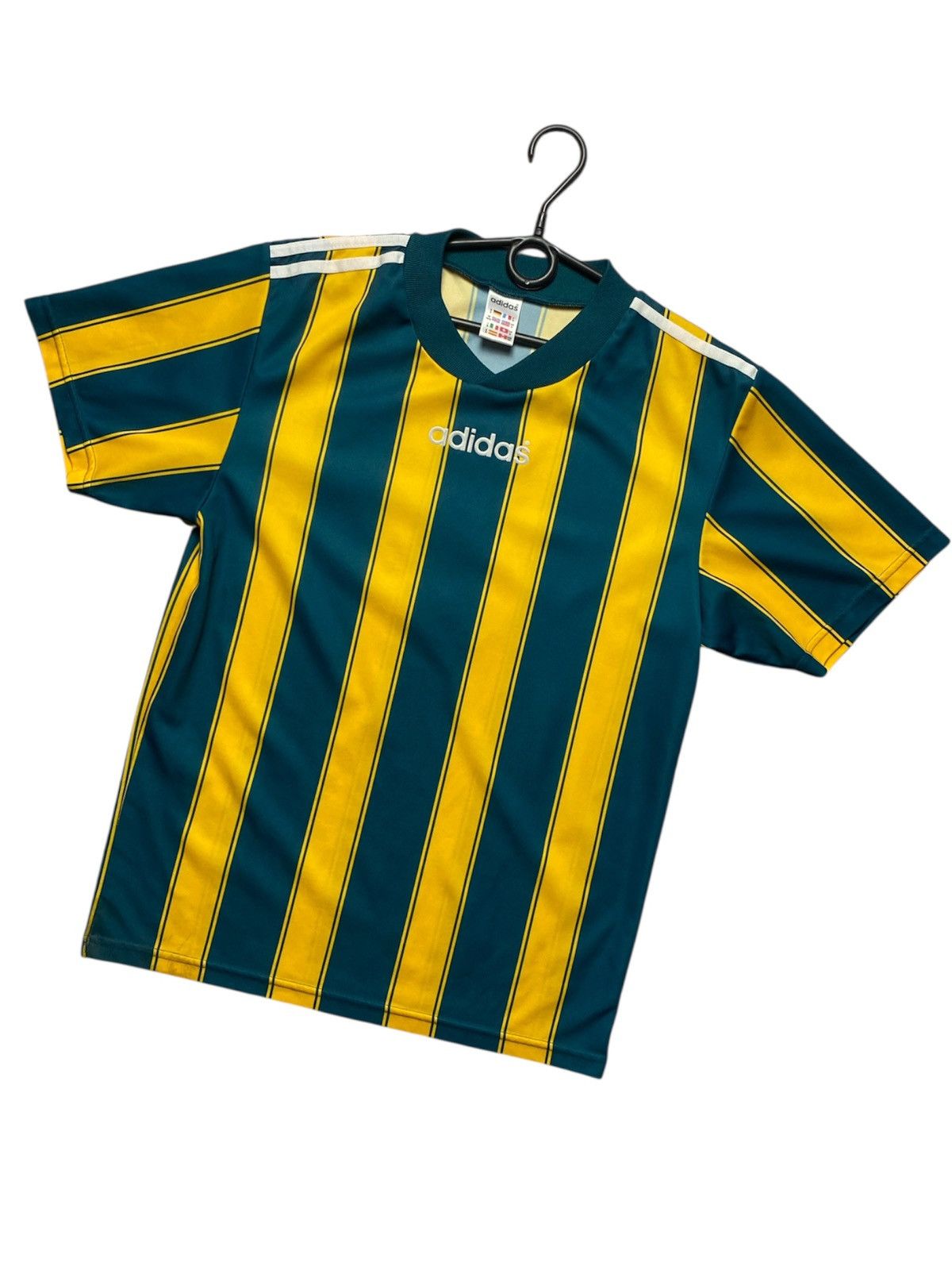 Adidas Vintage Adidas jersey striped multicoloured Size US S / EU 44-46 / 1 - 1 Thumbnail