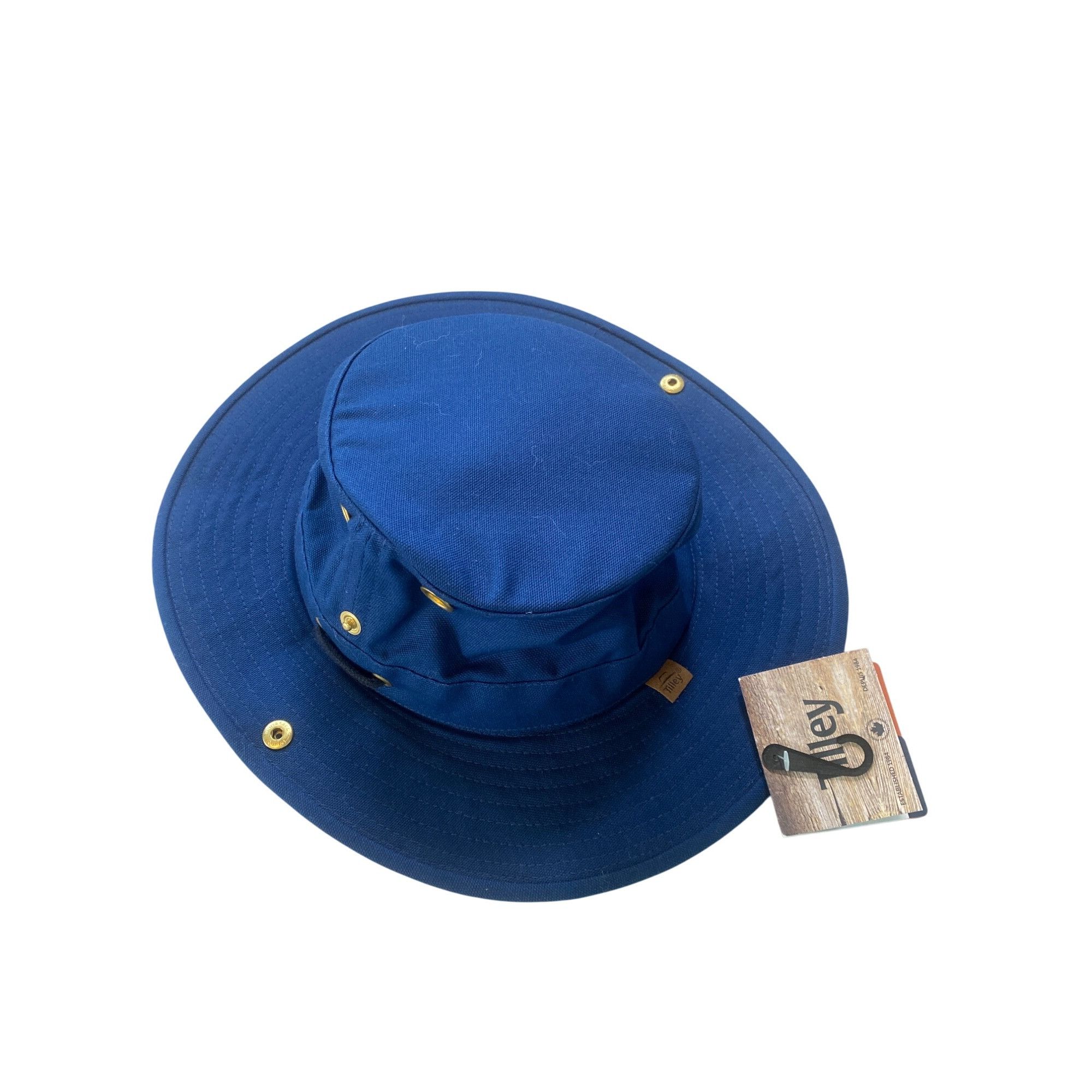 Tilley NWT Tilley T3 Cotton Duck Hat, Snap up Navy 71/2 60cm Large Size ONE SIZE - 7 Thumbnail