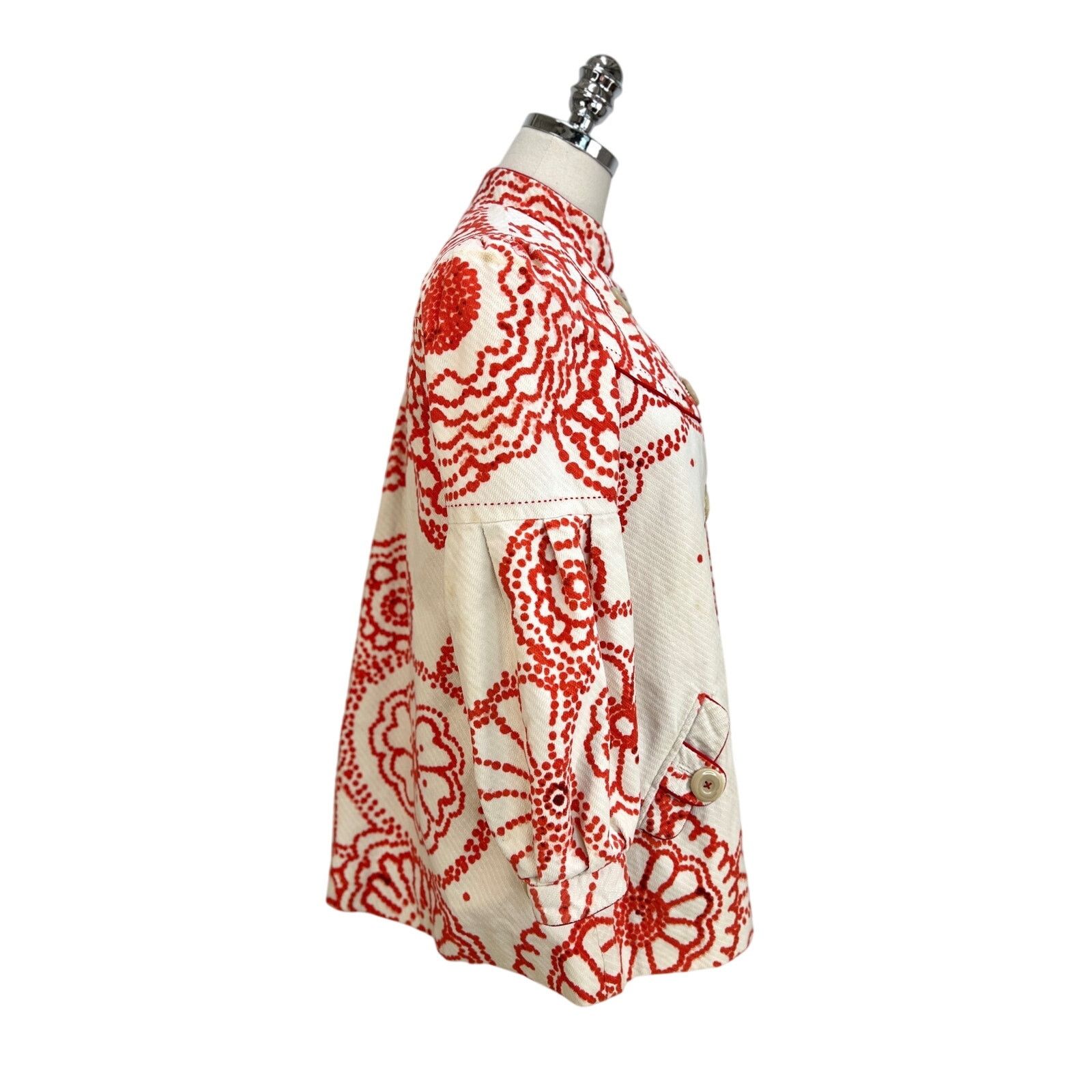 Anthropologie Anthropologie Elevenses Floral Printed Corduroy Jacket Size XS / US 0-2 / IT 36-38 - 12 Thumbnail