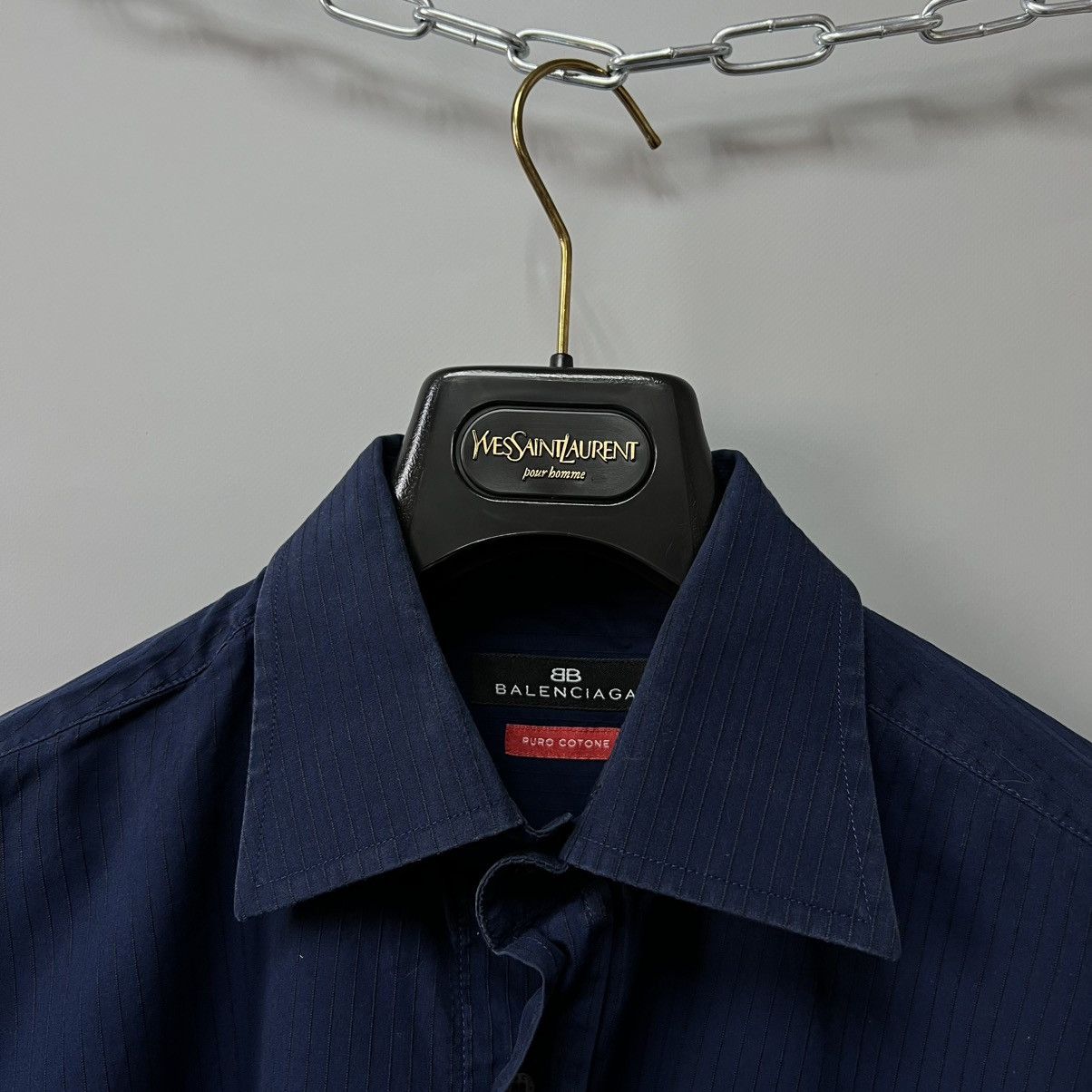 Balenciaga Vintage 90s Balenciaga Long Sleeve Button Up Shirt Size US L / EU 52-54 / 3 - 2 Thumbnail