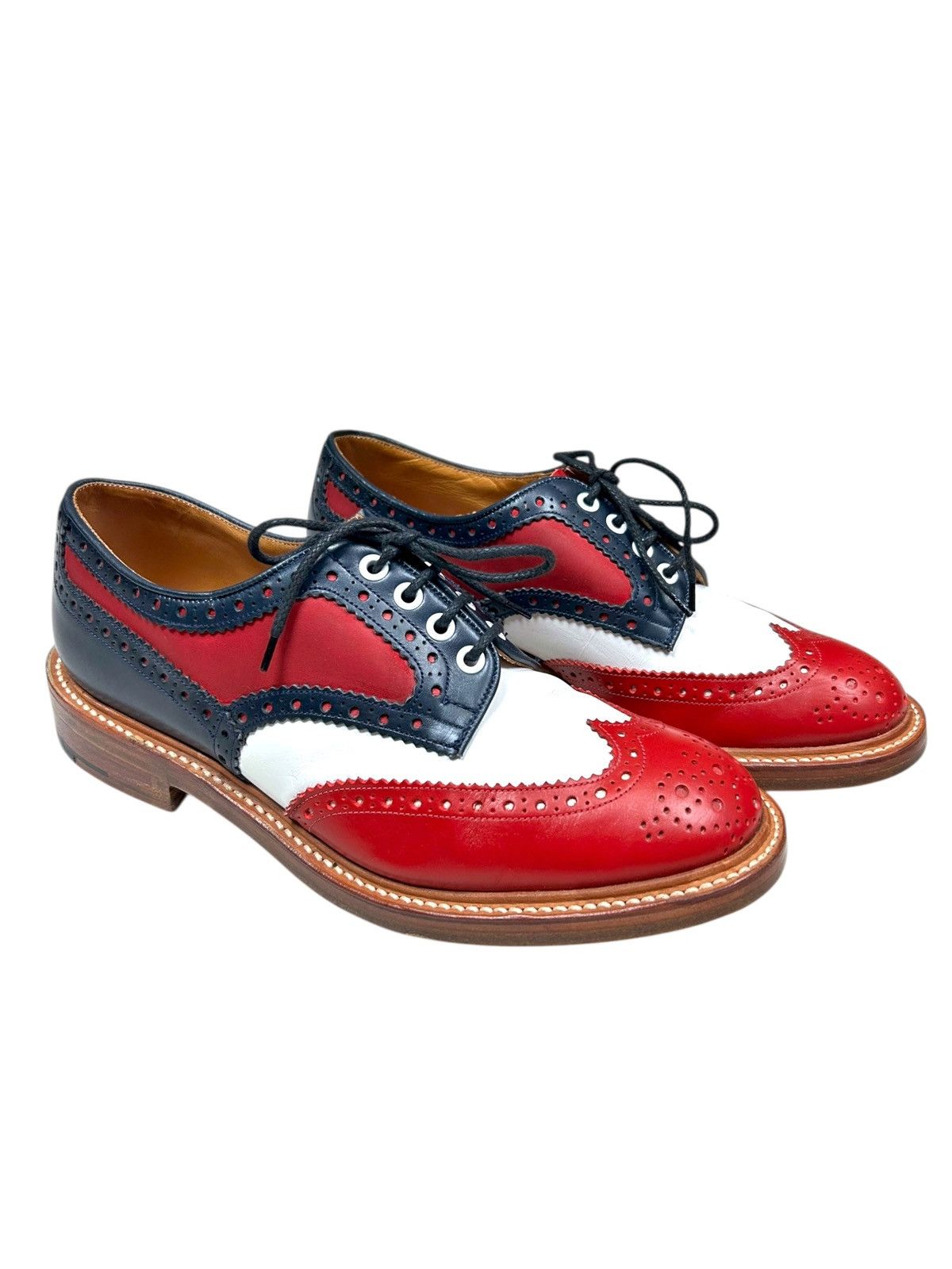 Tricker's Rare Vintage UK Trickers Multi-colour Derby Brogues shoes Size US 10 / EU 43 - 1 Thumbnail