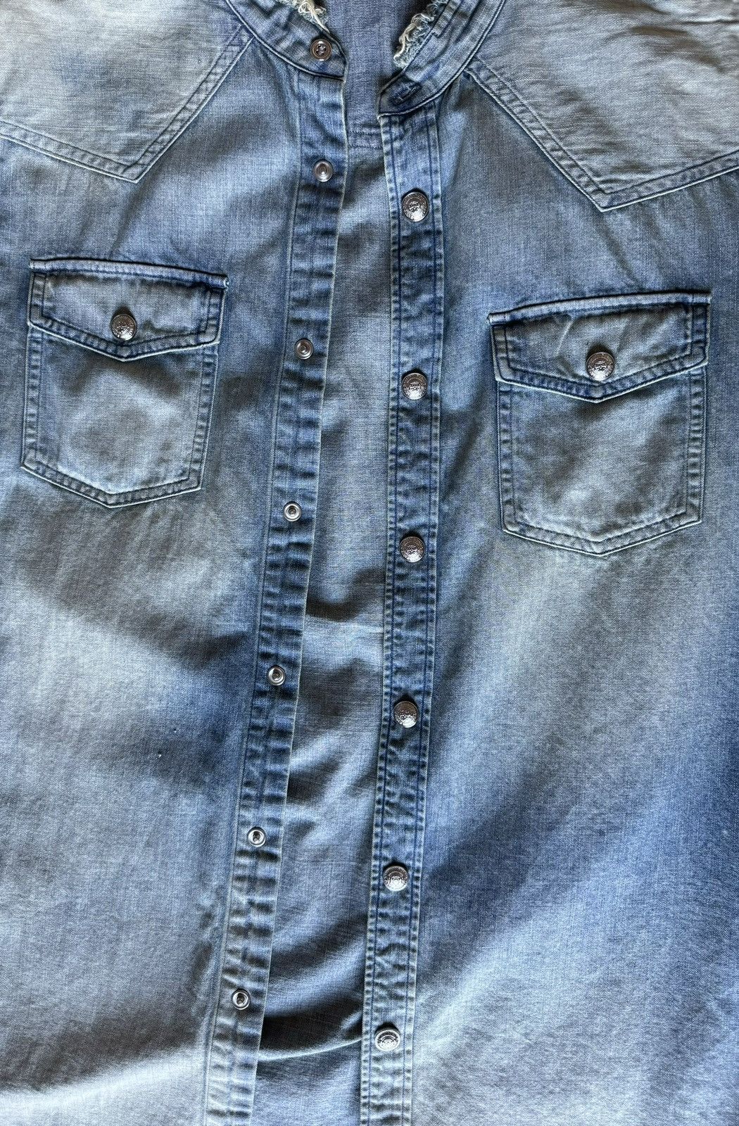 Balmain Balmain Distressed Denim Button-Up Size US M / EU 48-50 / 2 - 3 Thumbnail