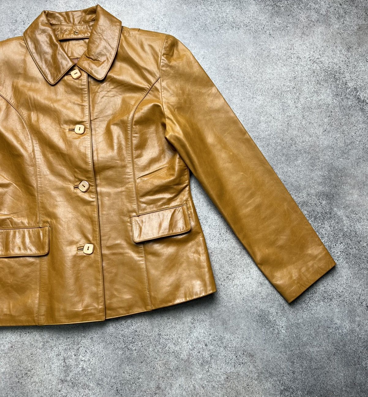 Other Vintage 90s japanese style retro leather jacket Size S / US 4 / IT 40 - 3 Thumbnail